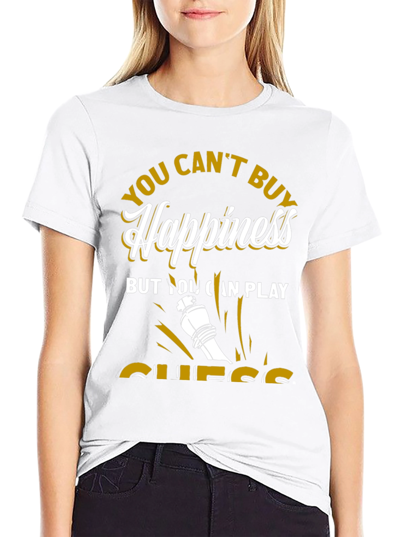 Chess Lover T-Shirt: You Cant Buy Happiness Play Chess!