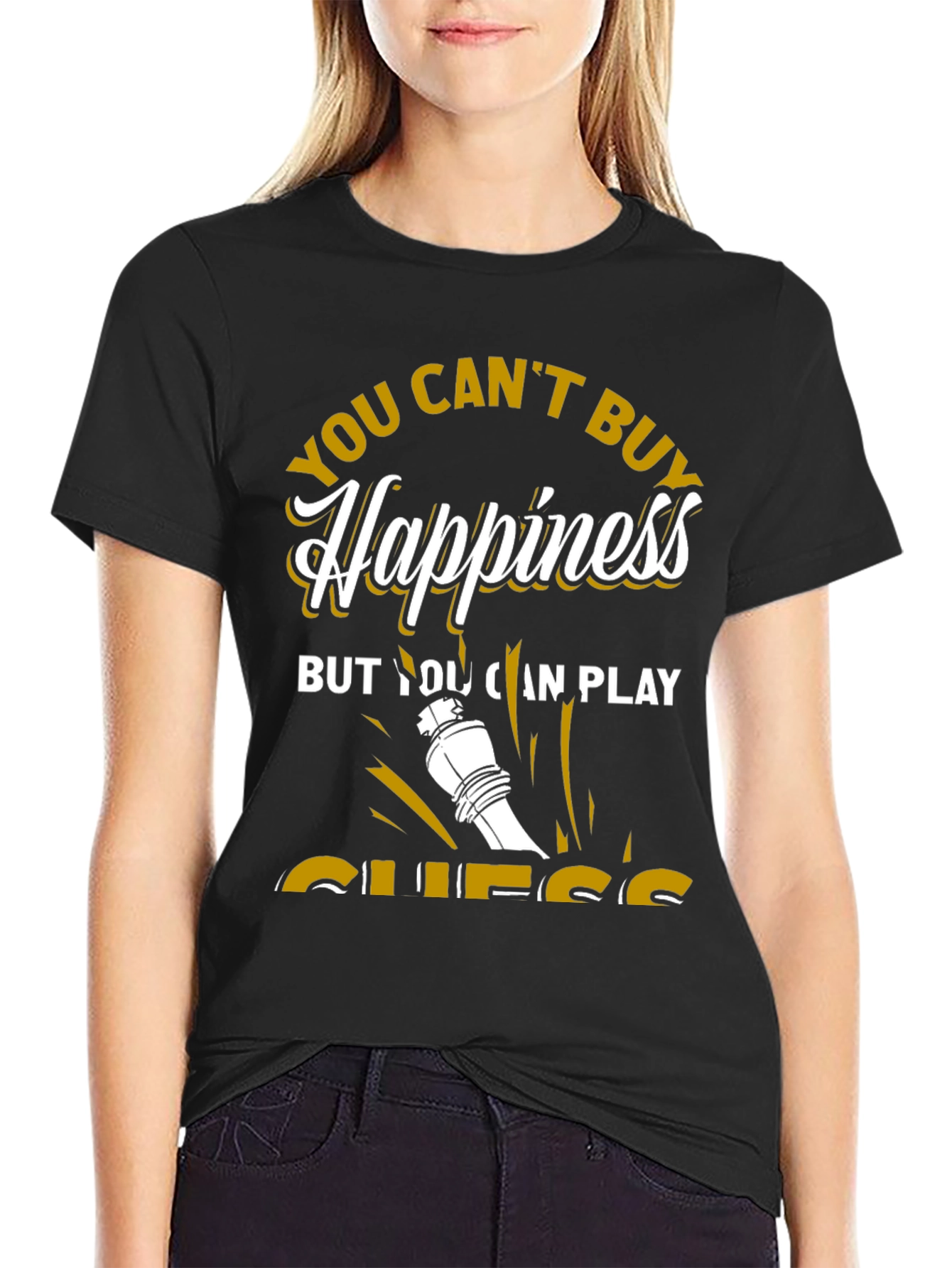 Chess Lover T-Shirt: You Cant Buy Happiness Play Chess!