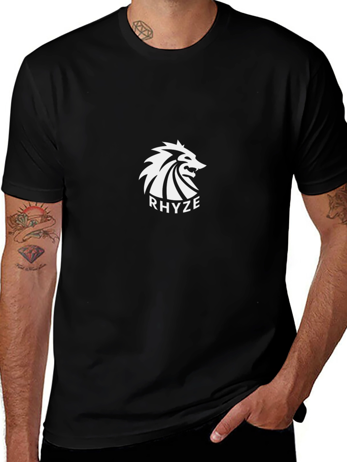 RHYZE Lion Graphic Black T-Shirt