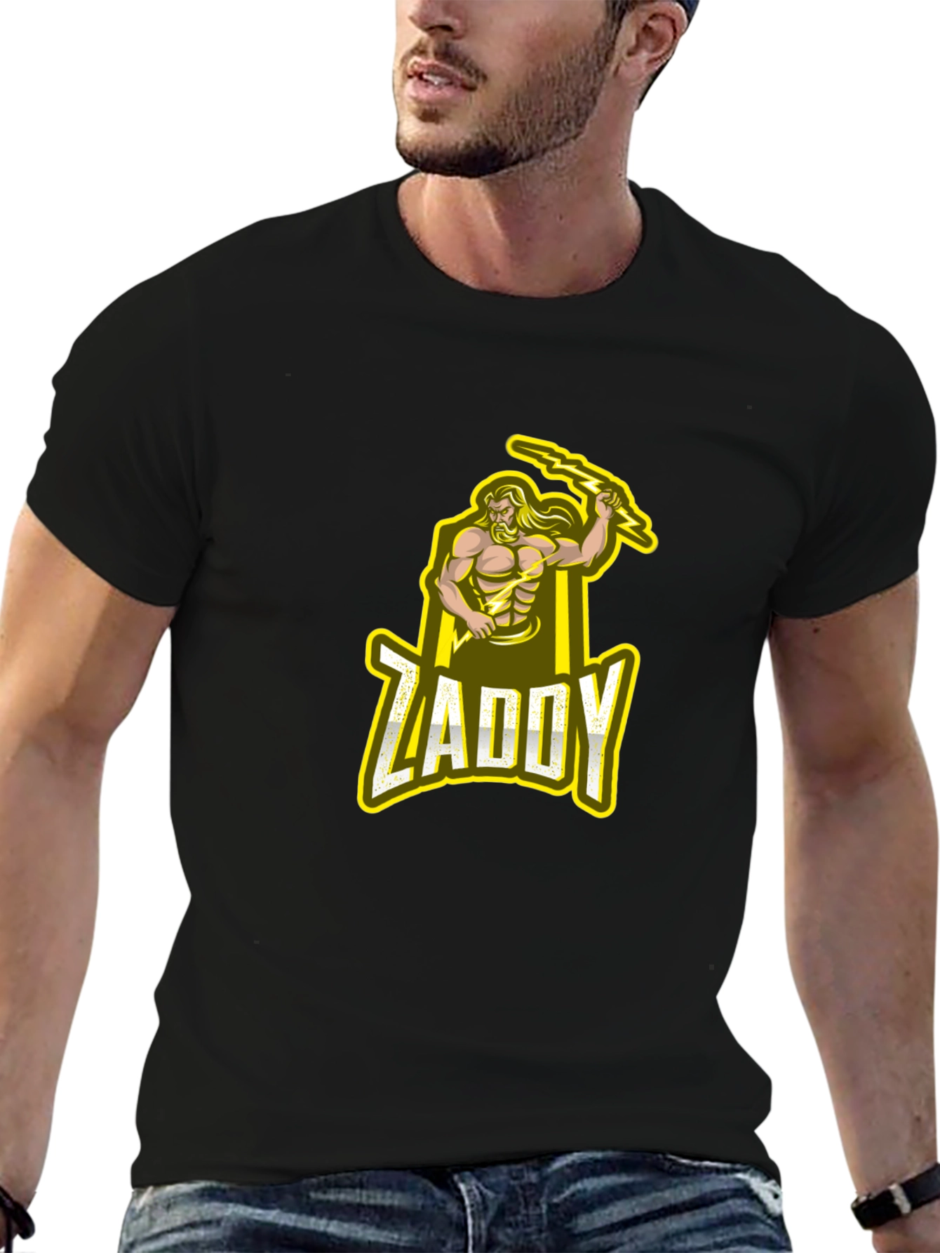 Zaddy T-Shirt - Black Cotton Tee with Graphic Print