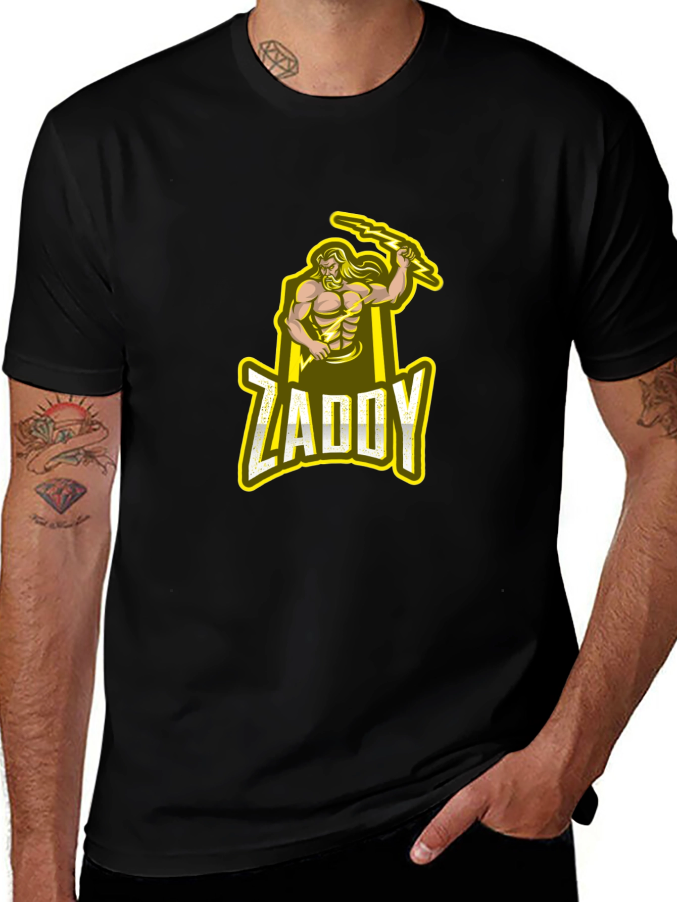 Zaddy T-Shirt - Black Cotton Tee with Graphic Print