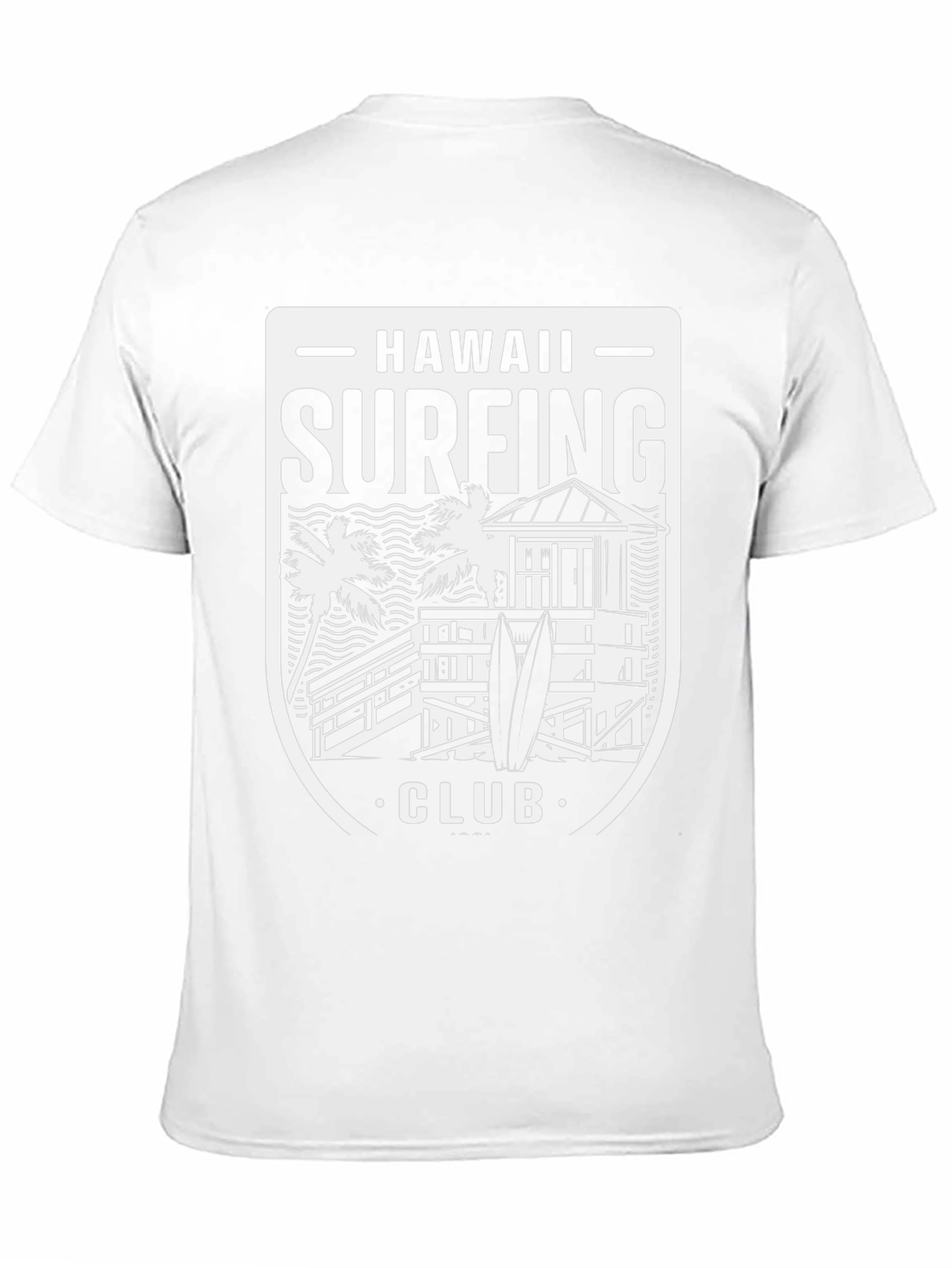 Hawaii Surfing Club Black Graphic Tee