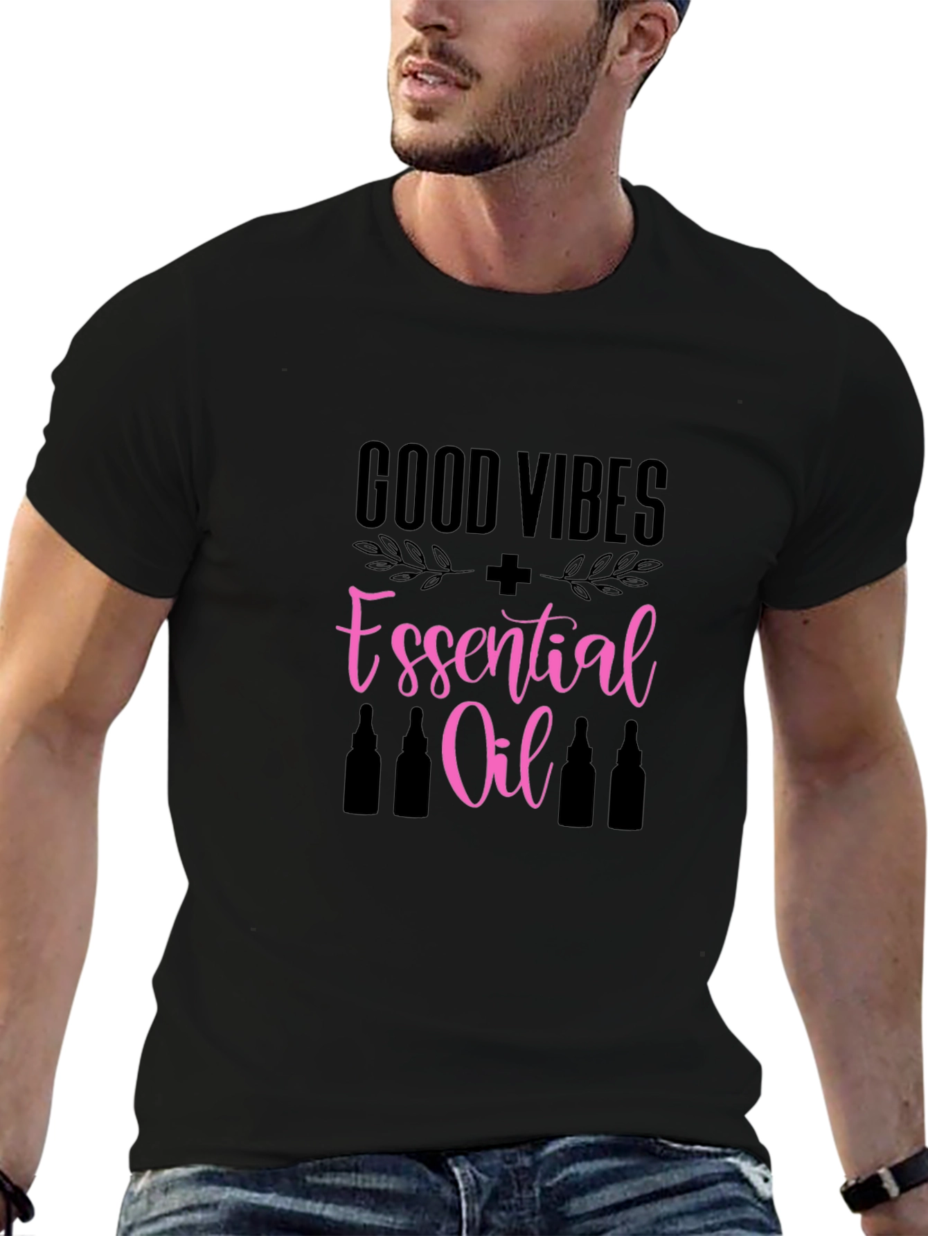 Good Vibes Essential Oil Graphic T-Shirt