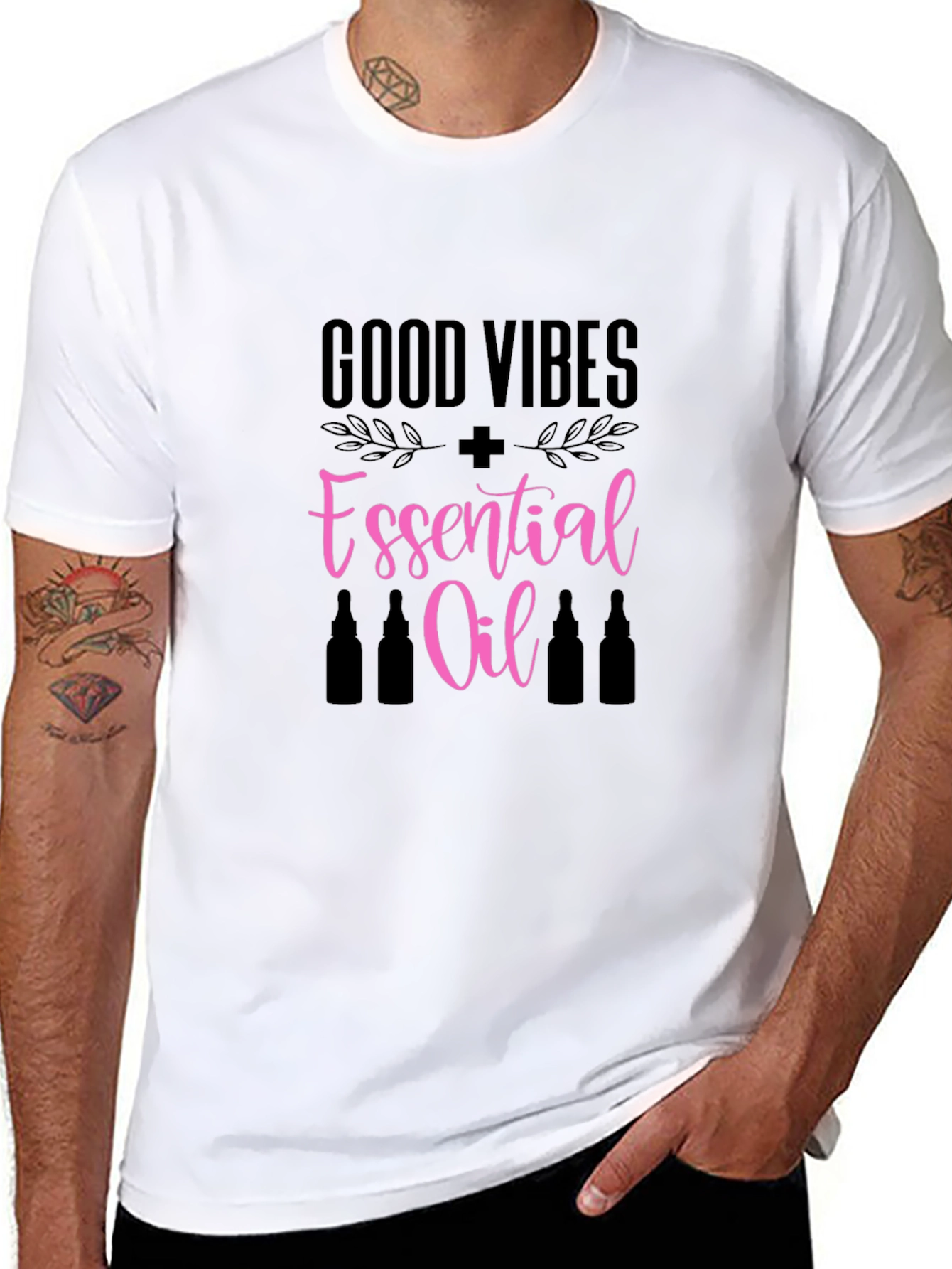 Good Vibes Essential Oil Graphic T-Shirt