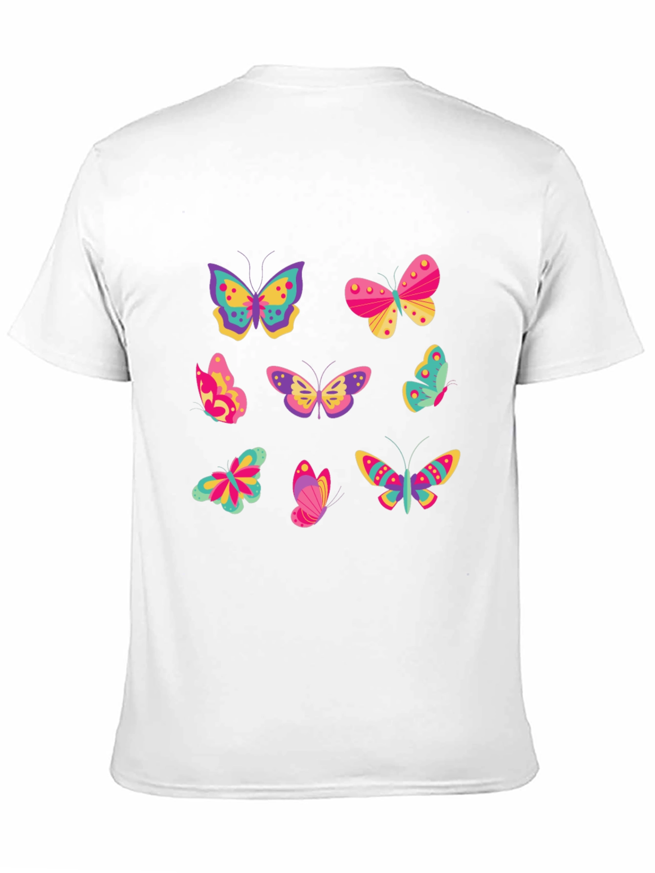 Butterfly Graphic Tee - Black Cotton Blend Casual Wear