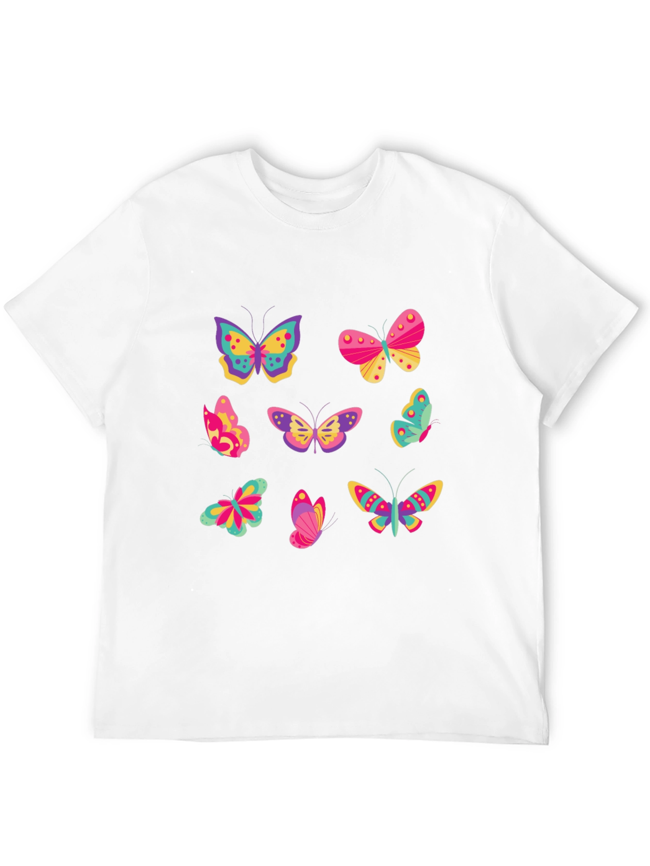 Butterfly Graphic Tee - Black Cotton Blend Casual Wear