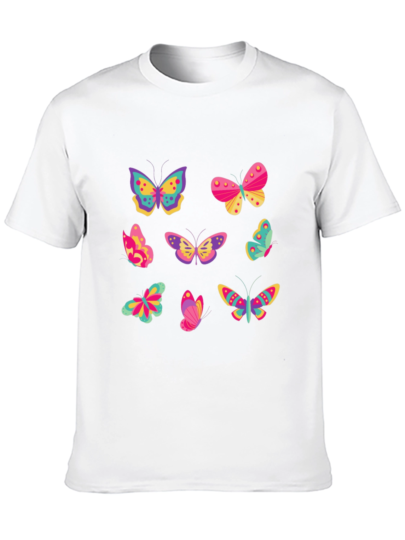 Butterfly Graphic Tee - Black Cotton Blend Casual Wear