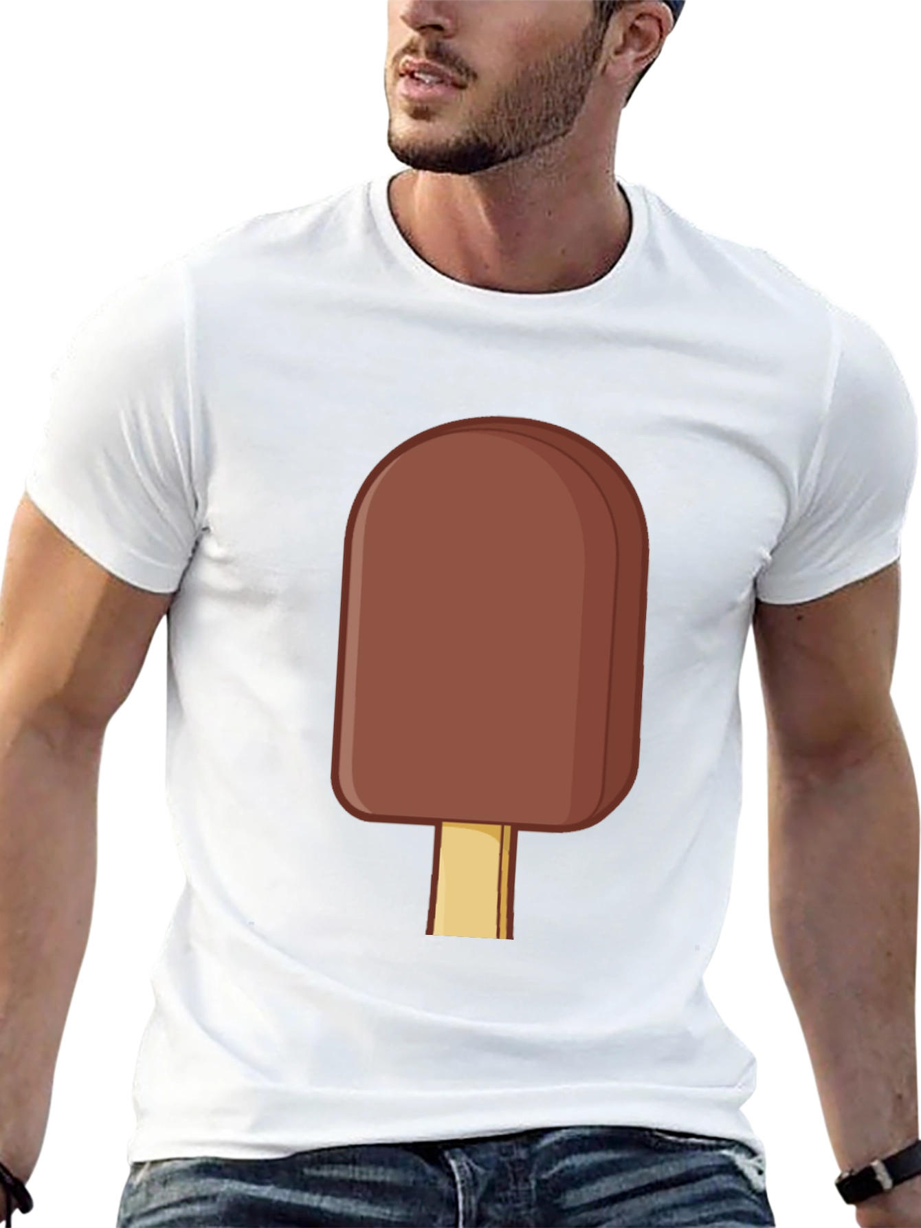 Chocolate Popsicle Graphic Tee - Novelty T-Shirt