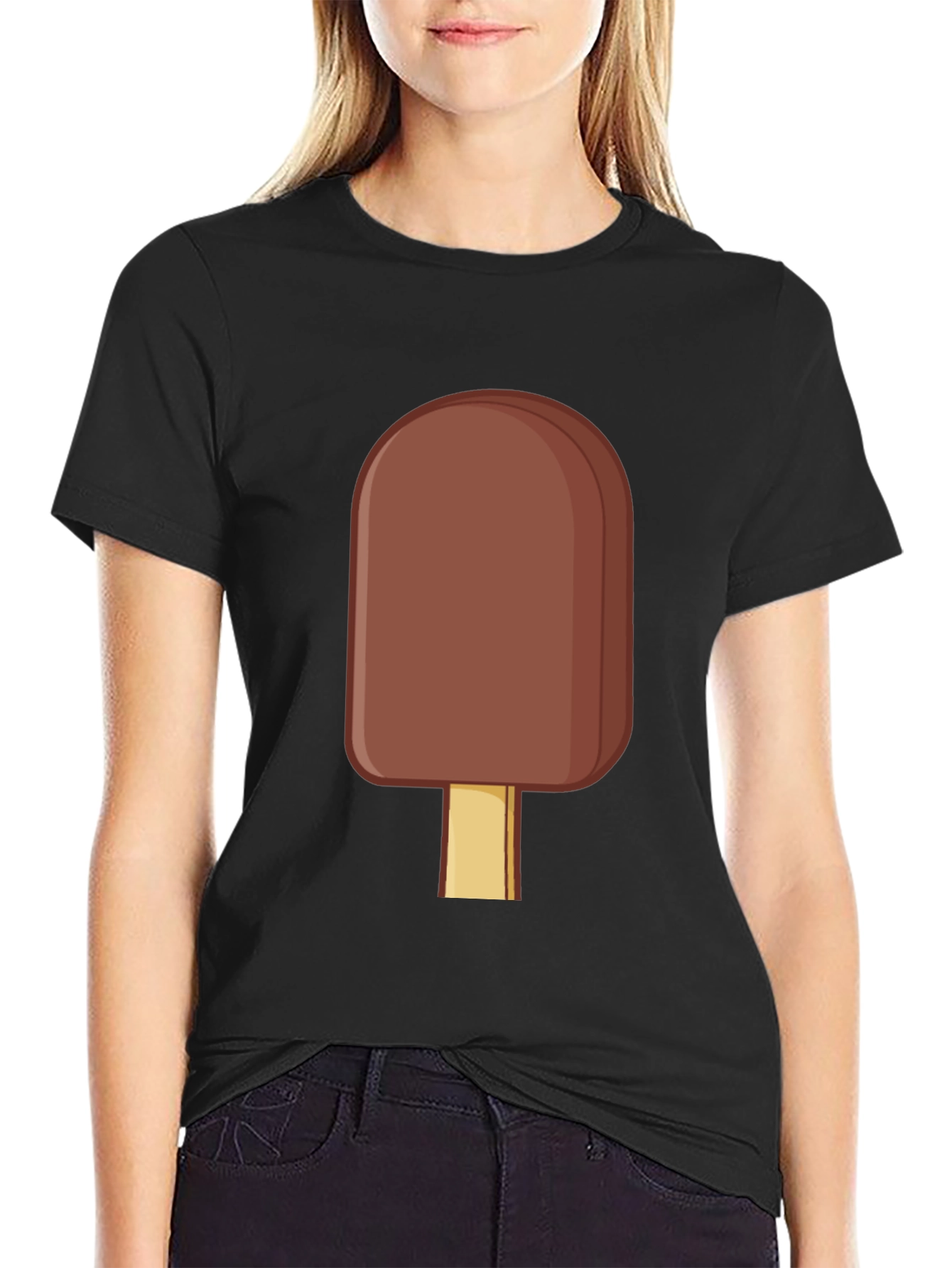 Chocolate Popsicle Graphic Tee - Novelty T-Shirt