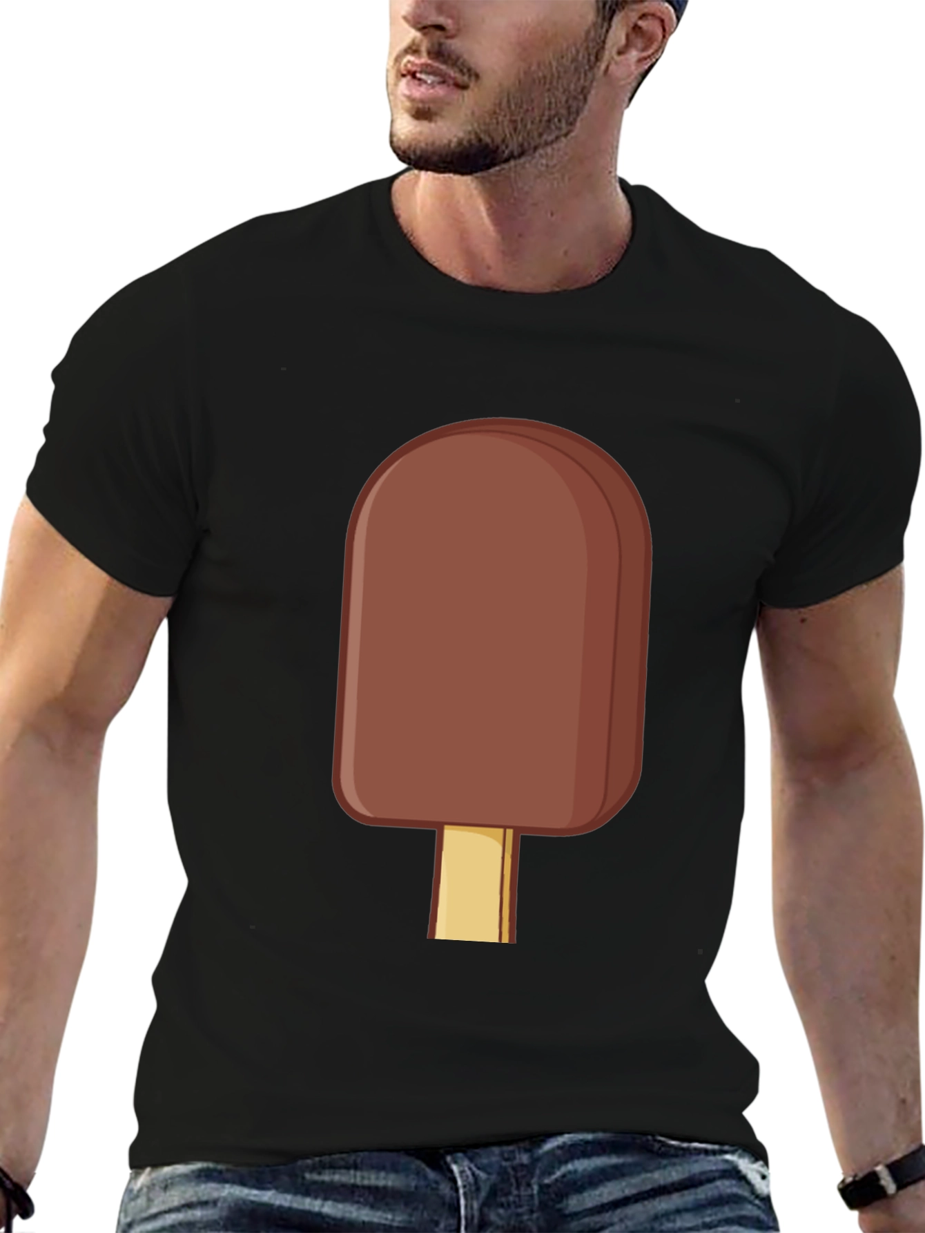 Chocolate Popsicle Graphic Tee - Novelty T-Shirt