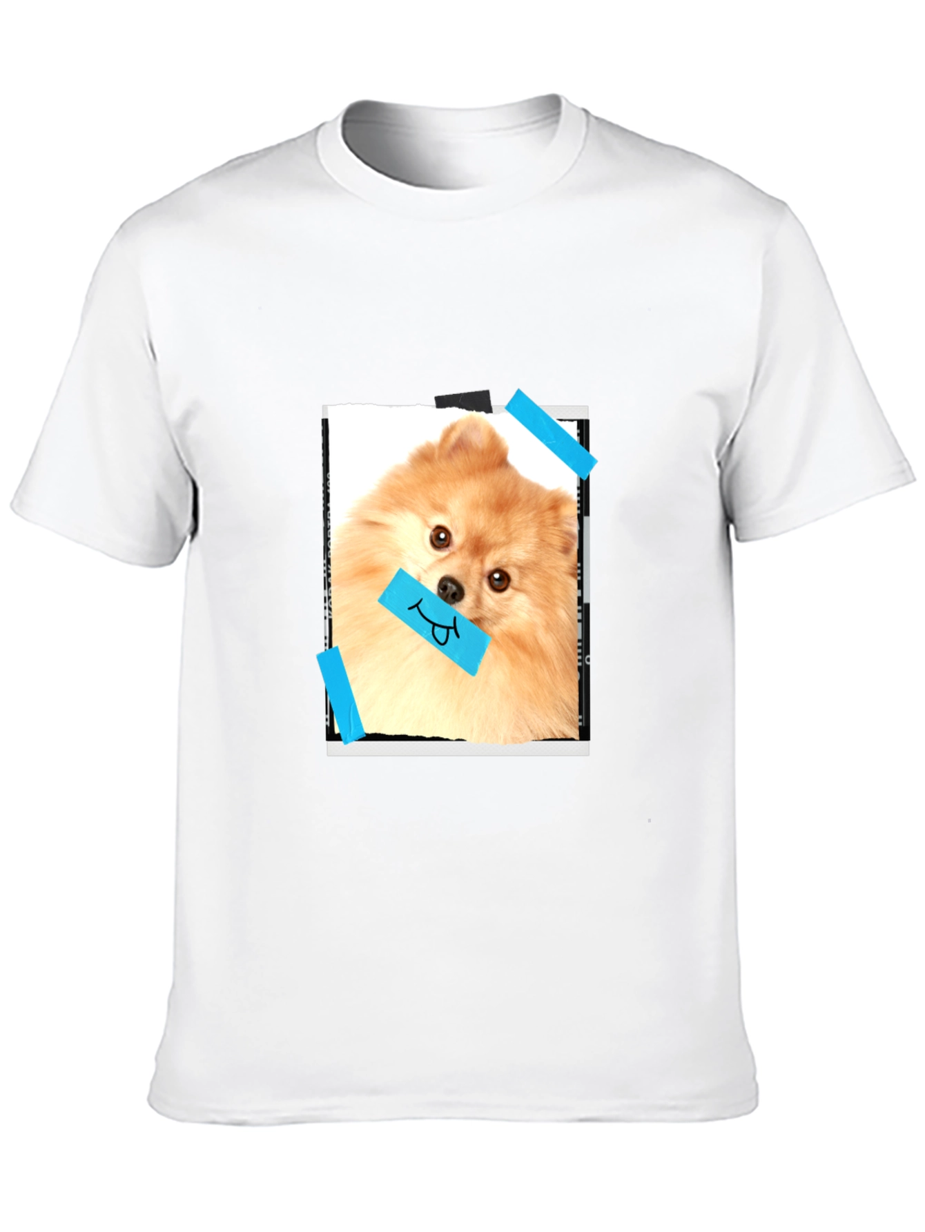 Dog Lovers Tee: Pomeranian Portrait Graphic T-Shirt