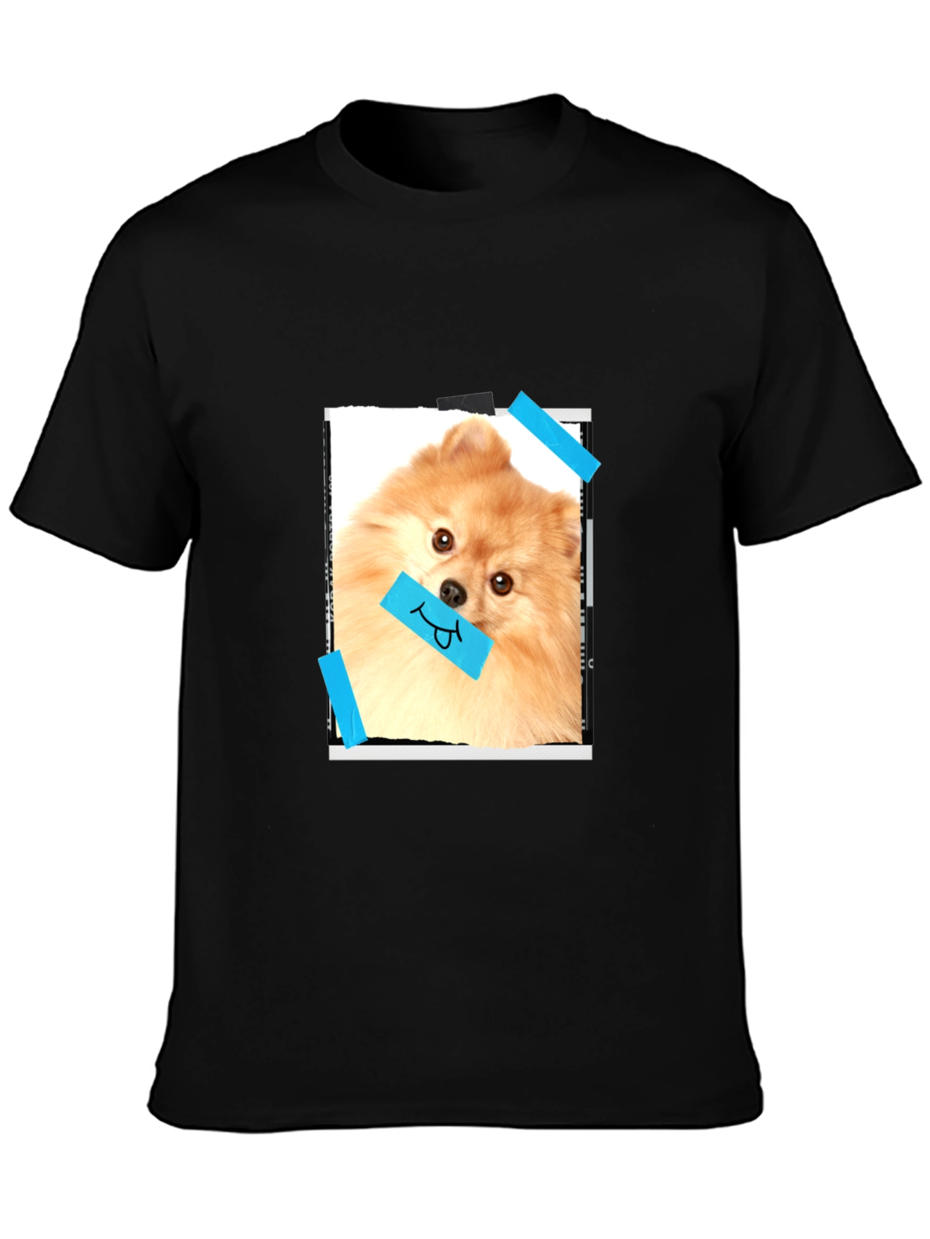 Dog Lovers Tee: Pomeranian Portrait Graphic T-Shirt