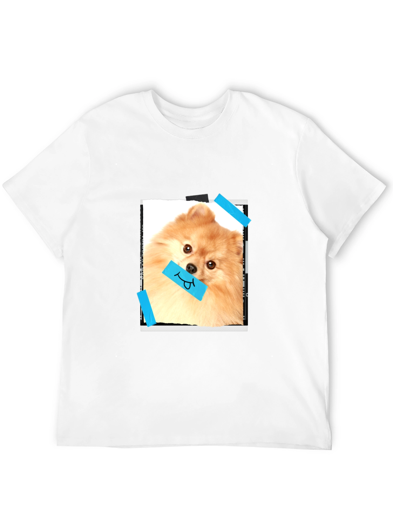 Dog Lovers Tee: Pomeranian Portrait Graphic T-Shirt