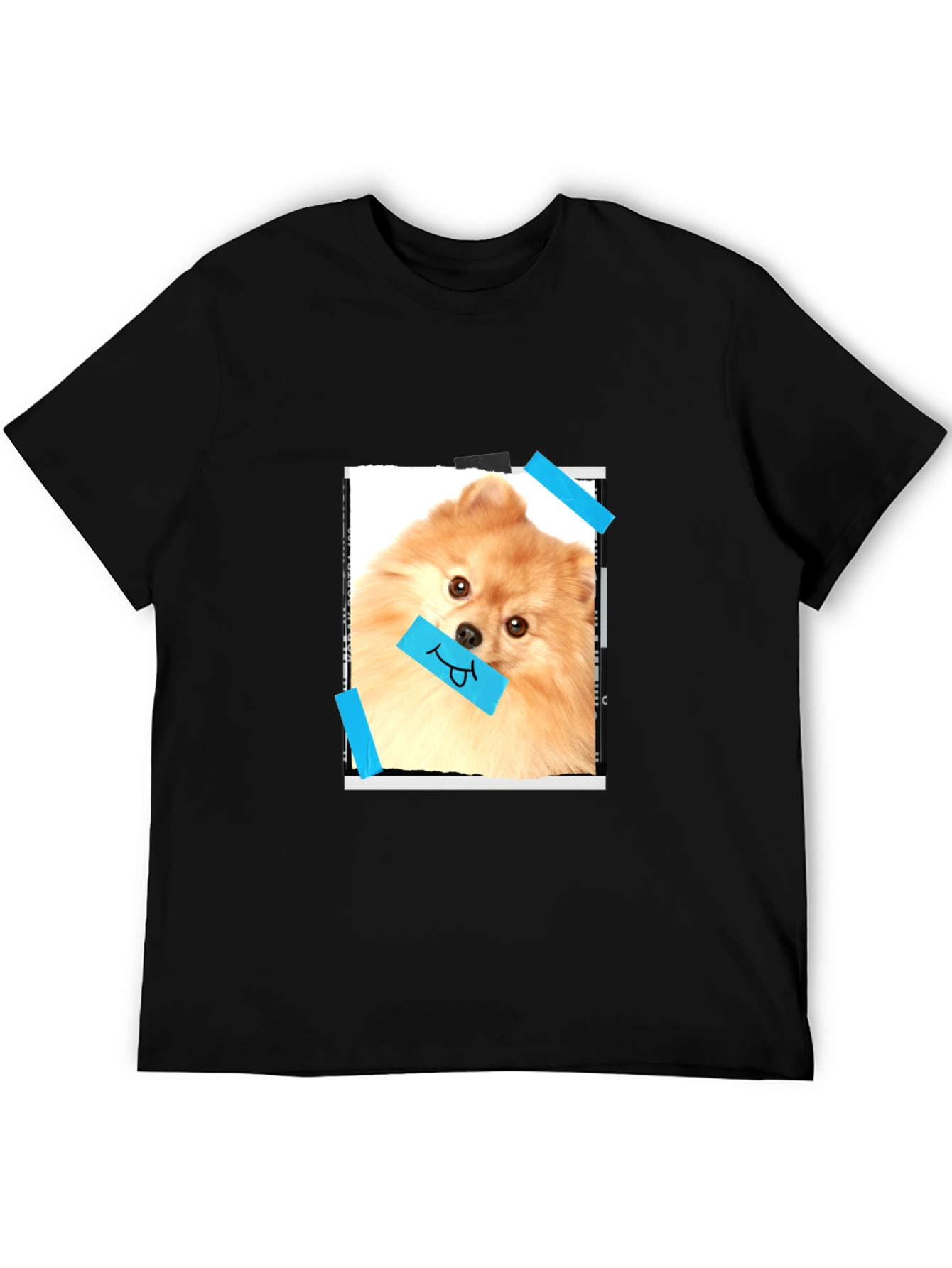 Dog Lovers Tee: Pomeranian Portrait Graphic T-Shirt