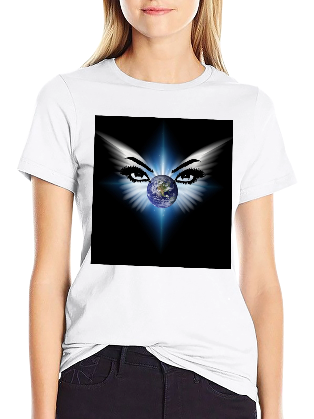 Earth Eyes Graphic Tee - Black