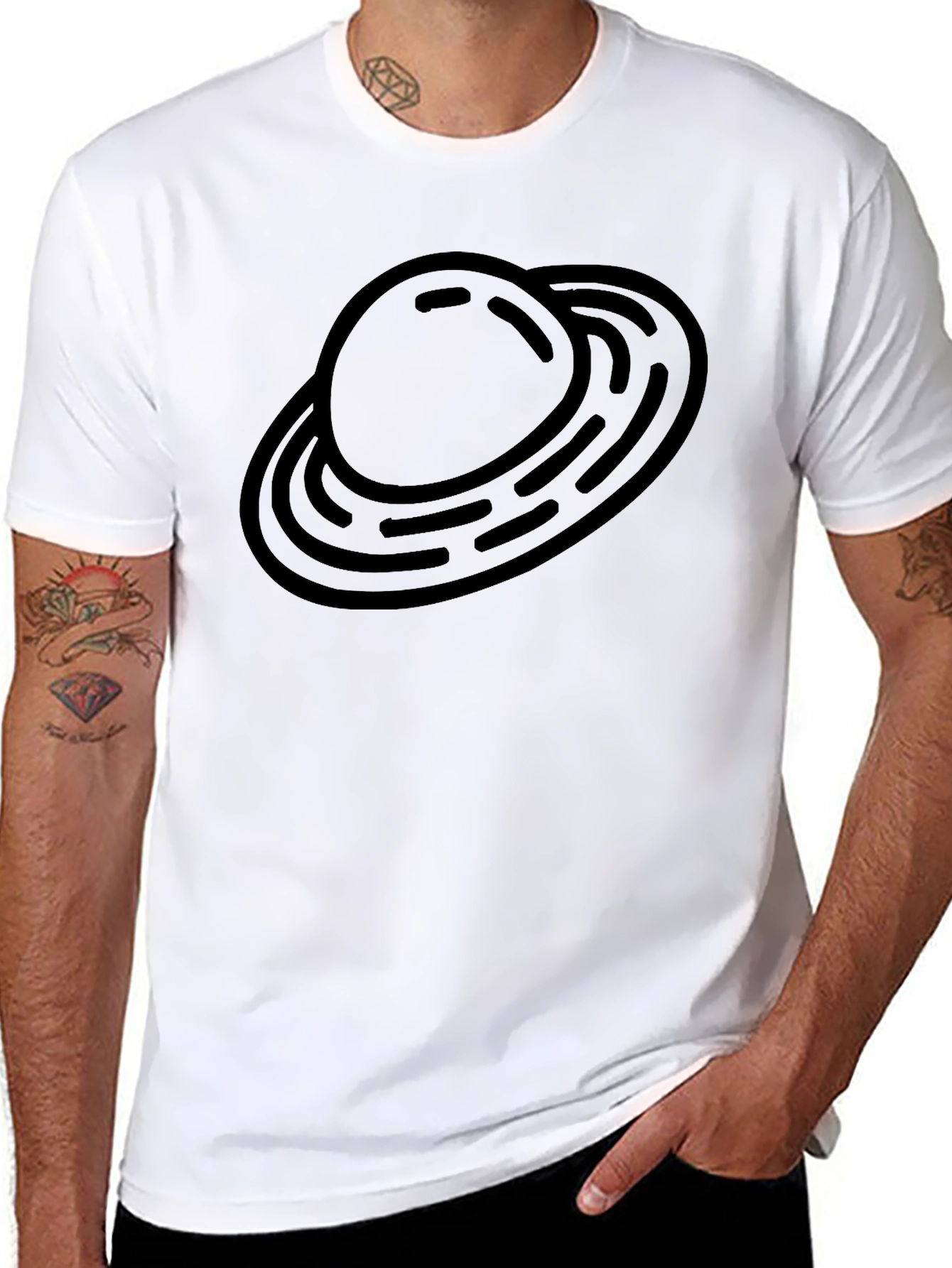 Saturn Graphic Black T-Shirt