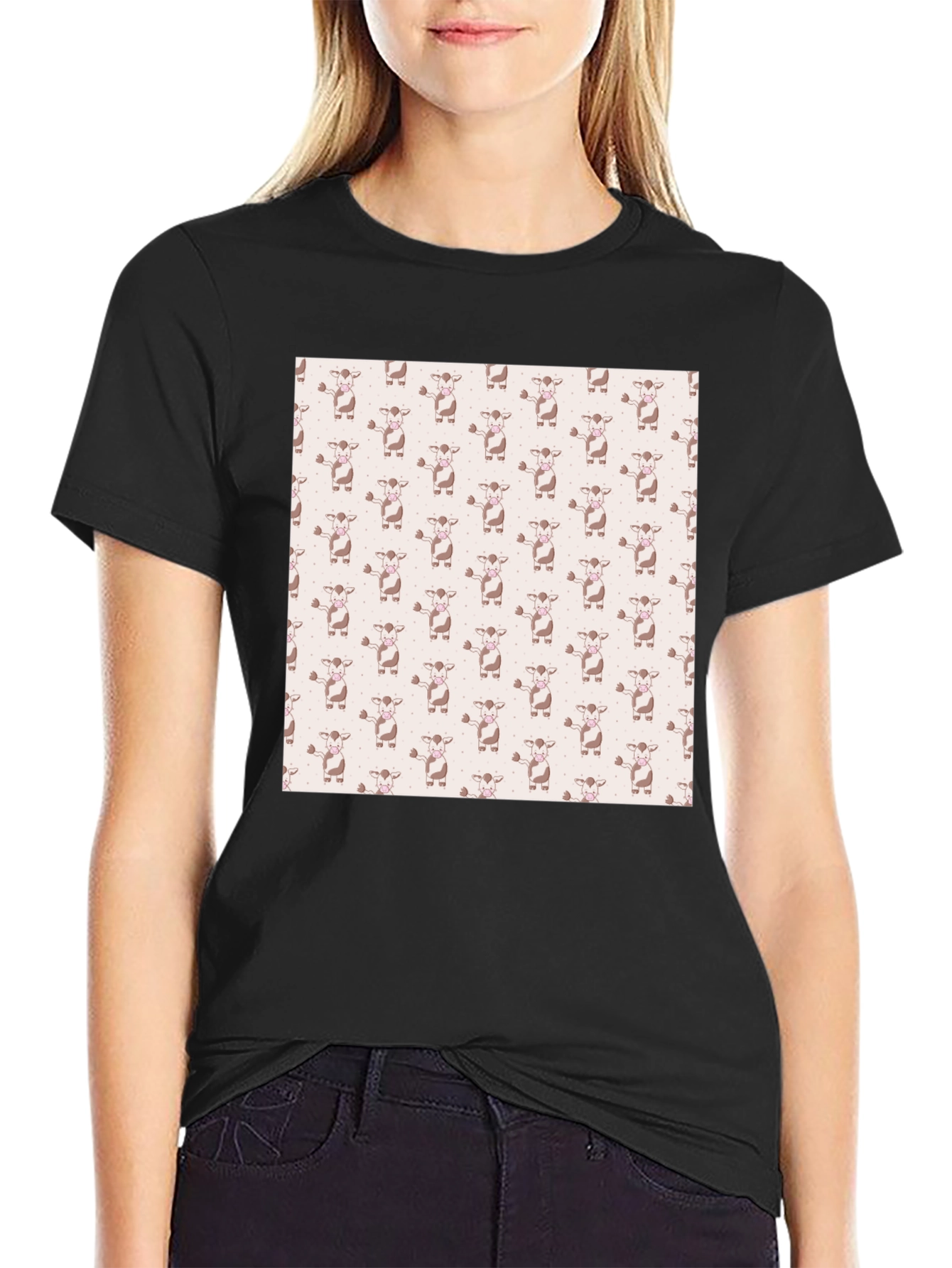 Cow Print T-Shirt - Quirky & Comfortable