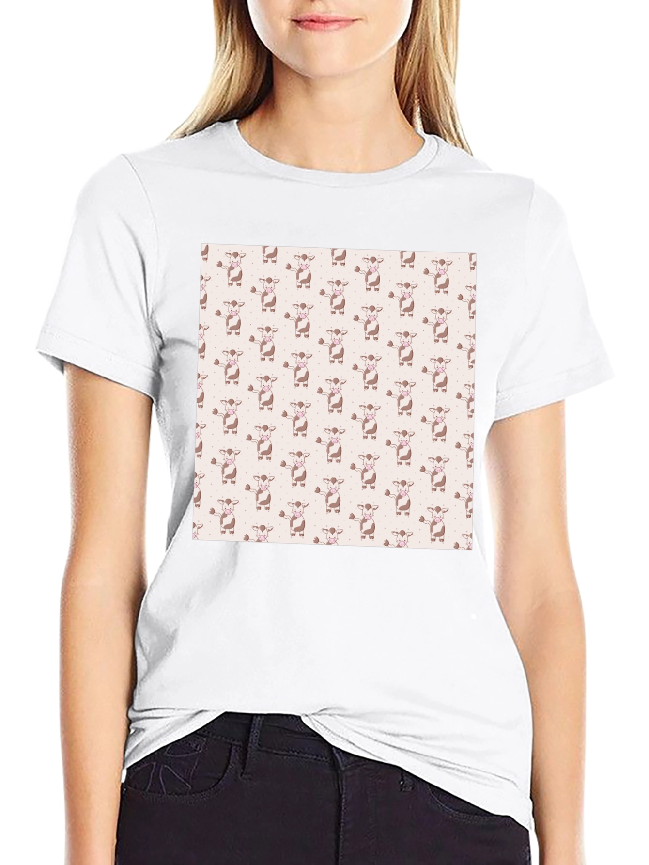 Cow Print T-Shirt - Quirky & Comfortable