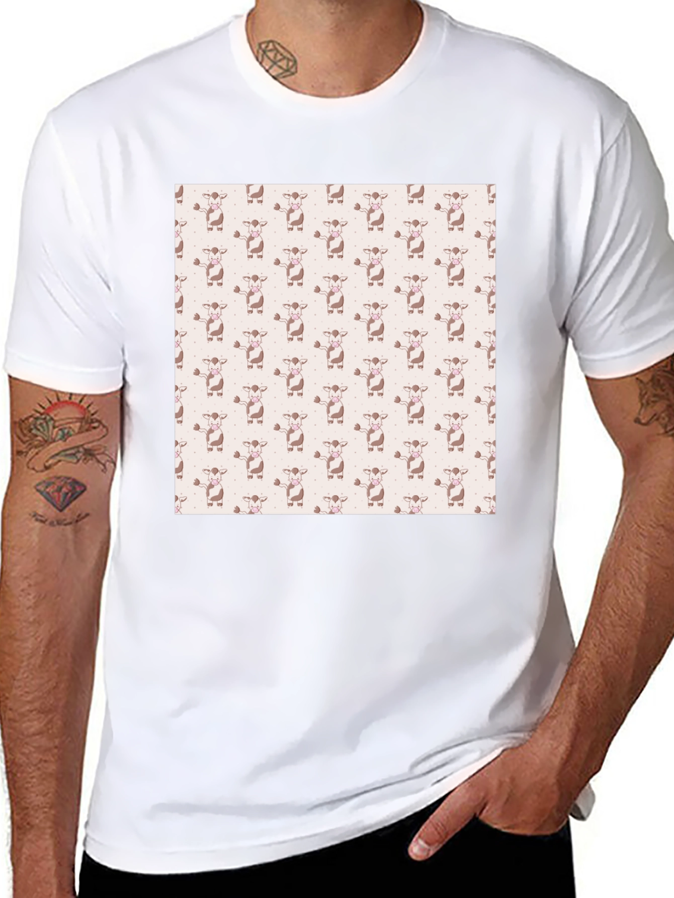 Cow Print T-Shirt - Quirky & Comfortable