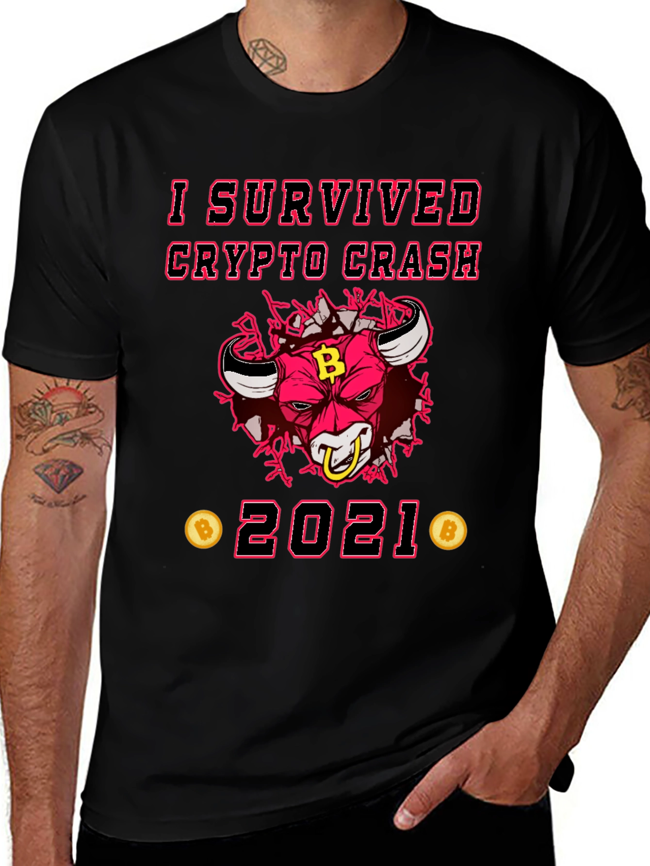 Crypto Crash 2021 Survivor Graphic Tee