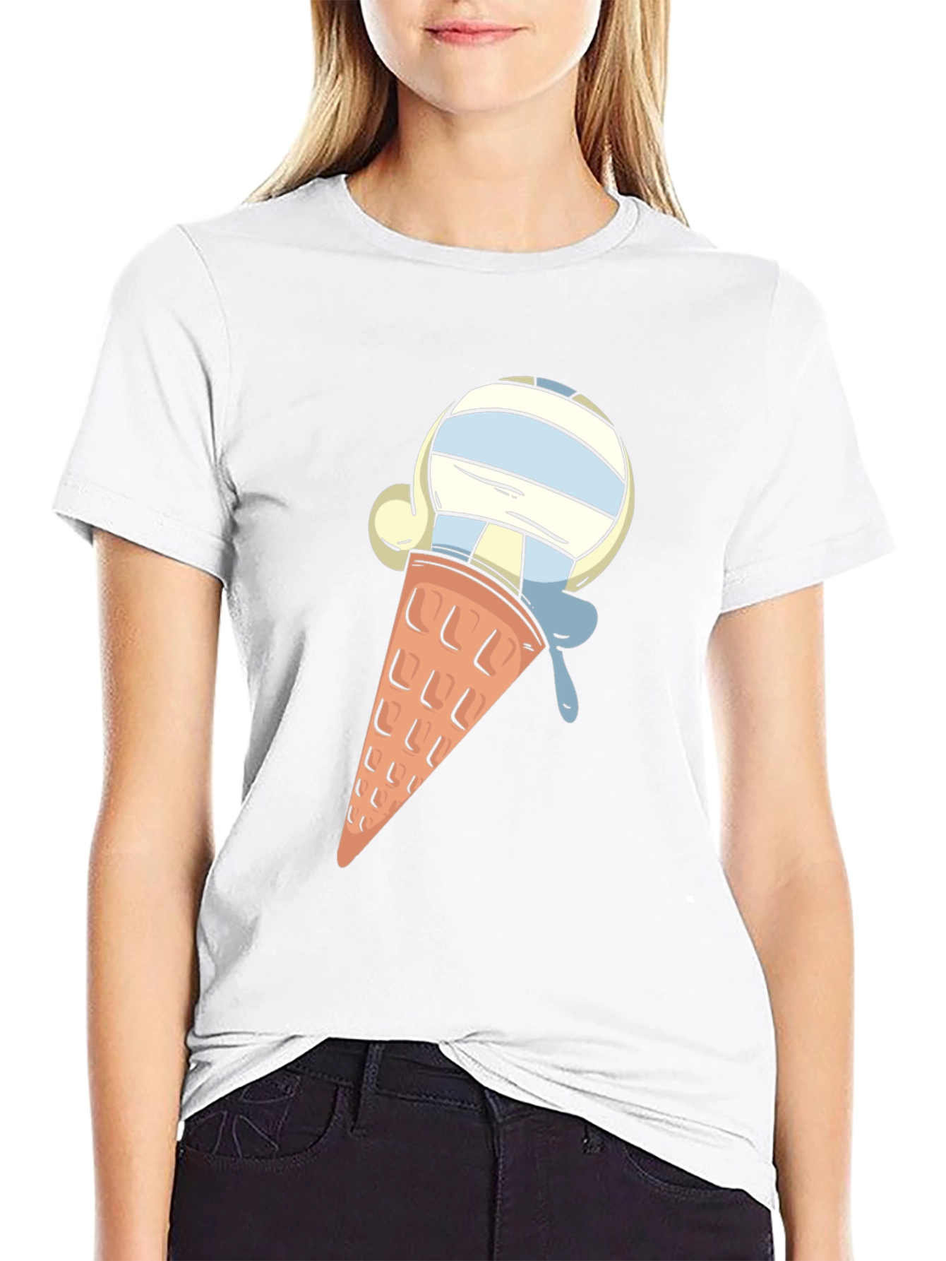 Ice Cream Cone Graphic T-Shirt - Casual Comfort