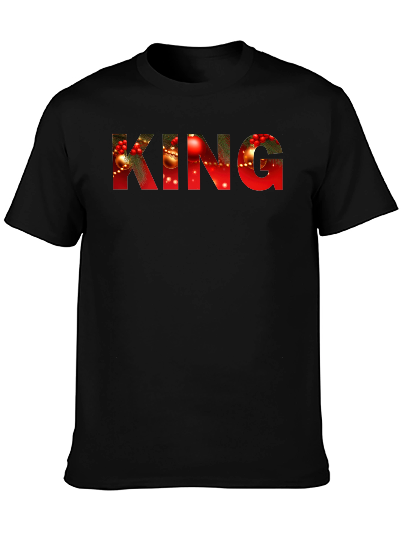 Christmas King Graphic Tee - Holiday Season Apparel