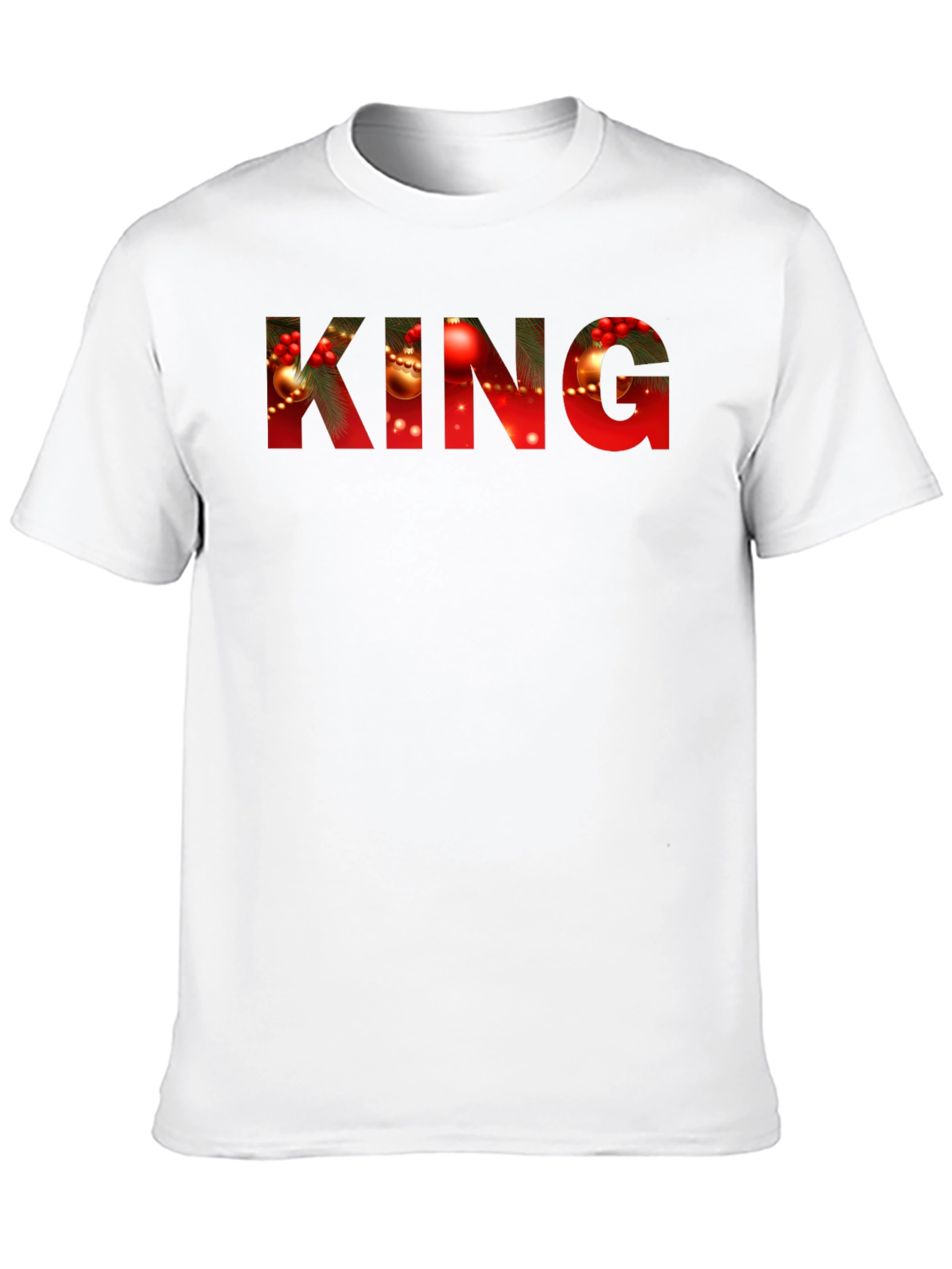 Christmas King Graphic Tee - Holiday Season Apparel