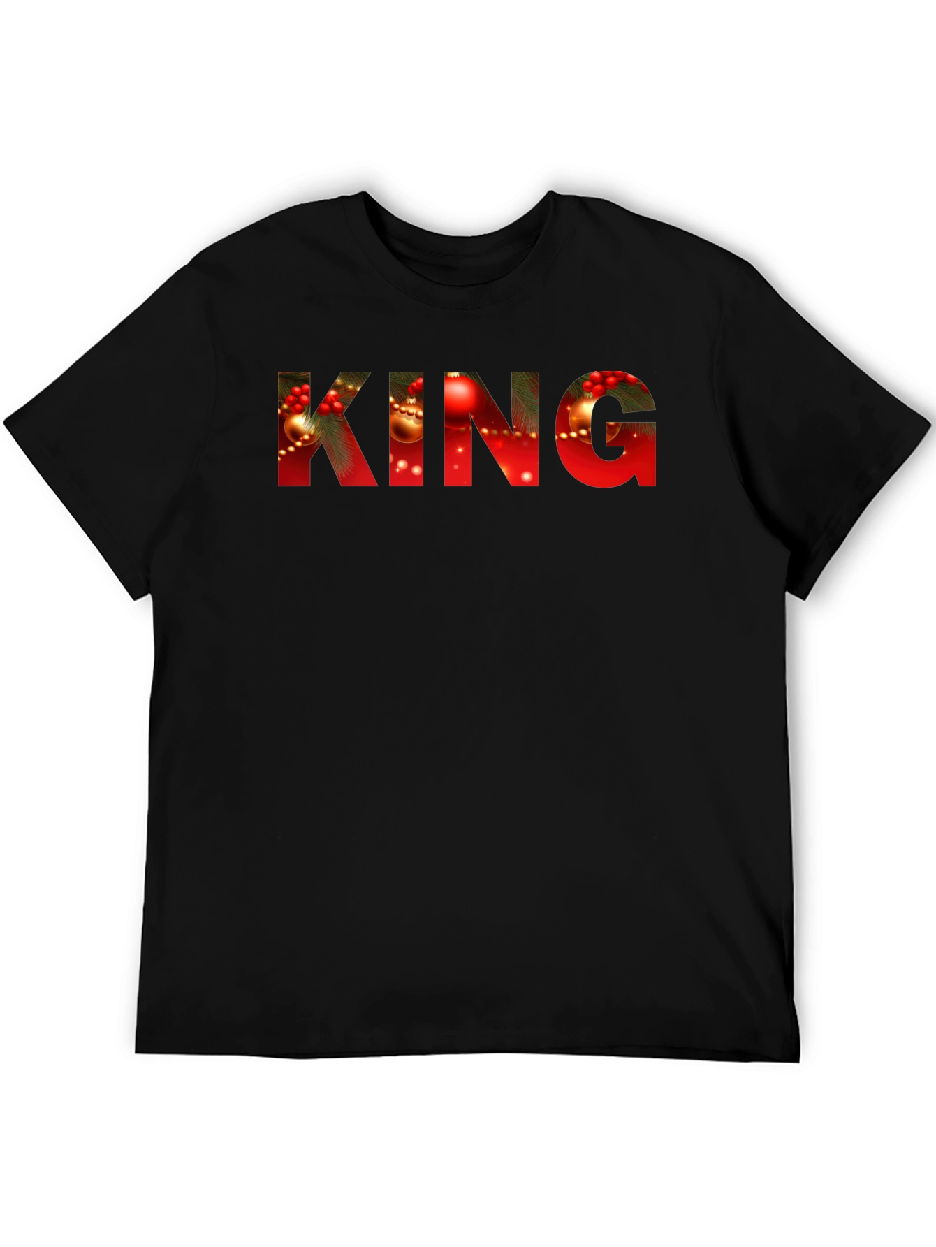 Christmas King Graphic Tee - Holiday Season Apparel