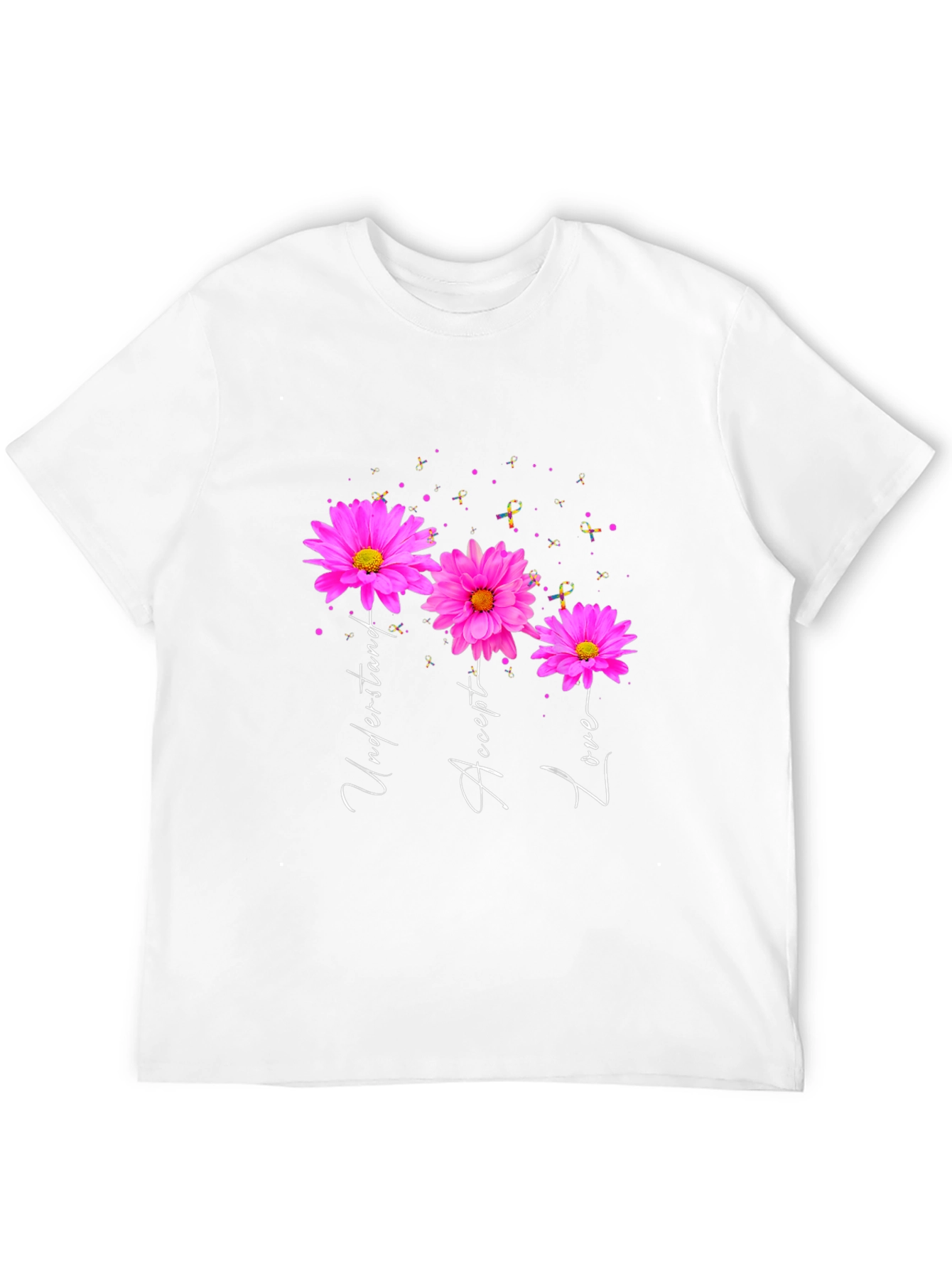 Understand Accept Love Floral Awareness Tee