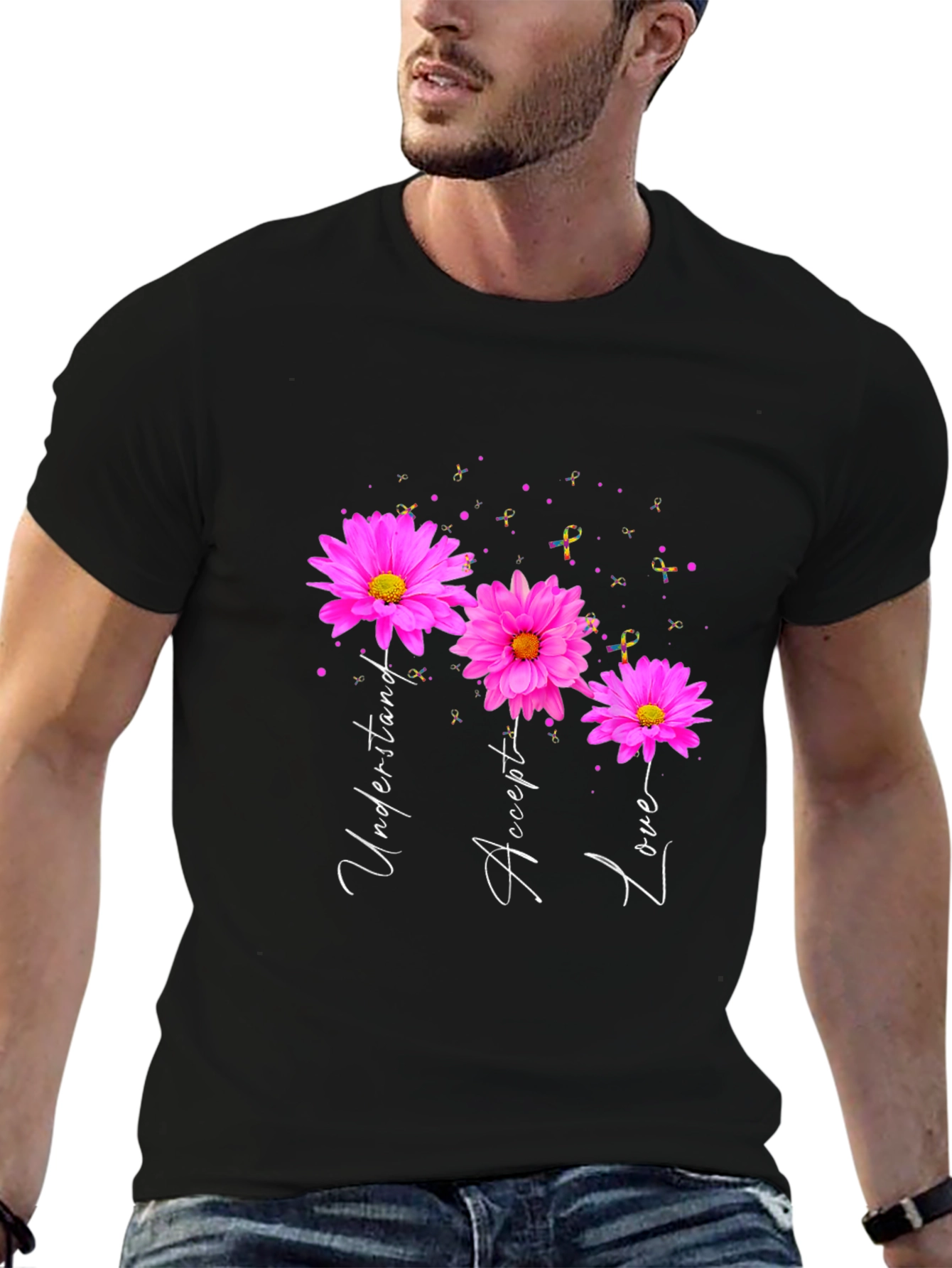 Understand Accept Love Floral Awareness Tee