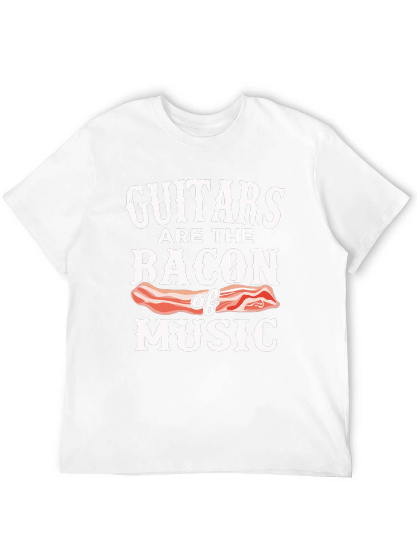 Guitar Bacon Music Graphic T-Shirt