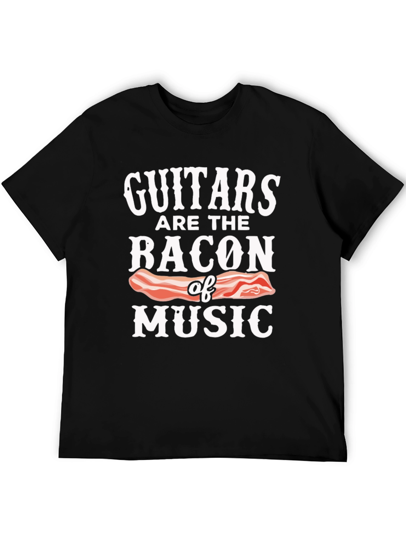 Guitar Bacon Music Graphic T-Shirt