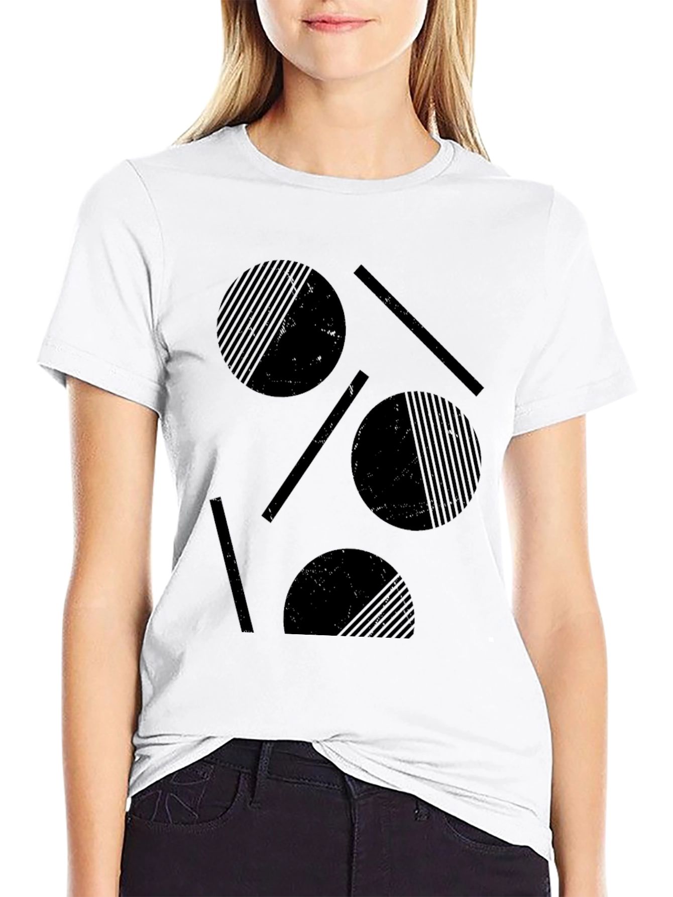 Abstract Graphic Black T-Shirt