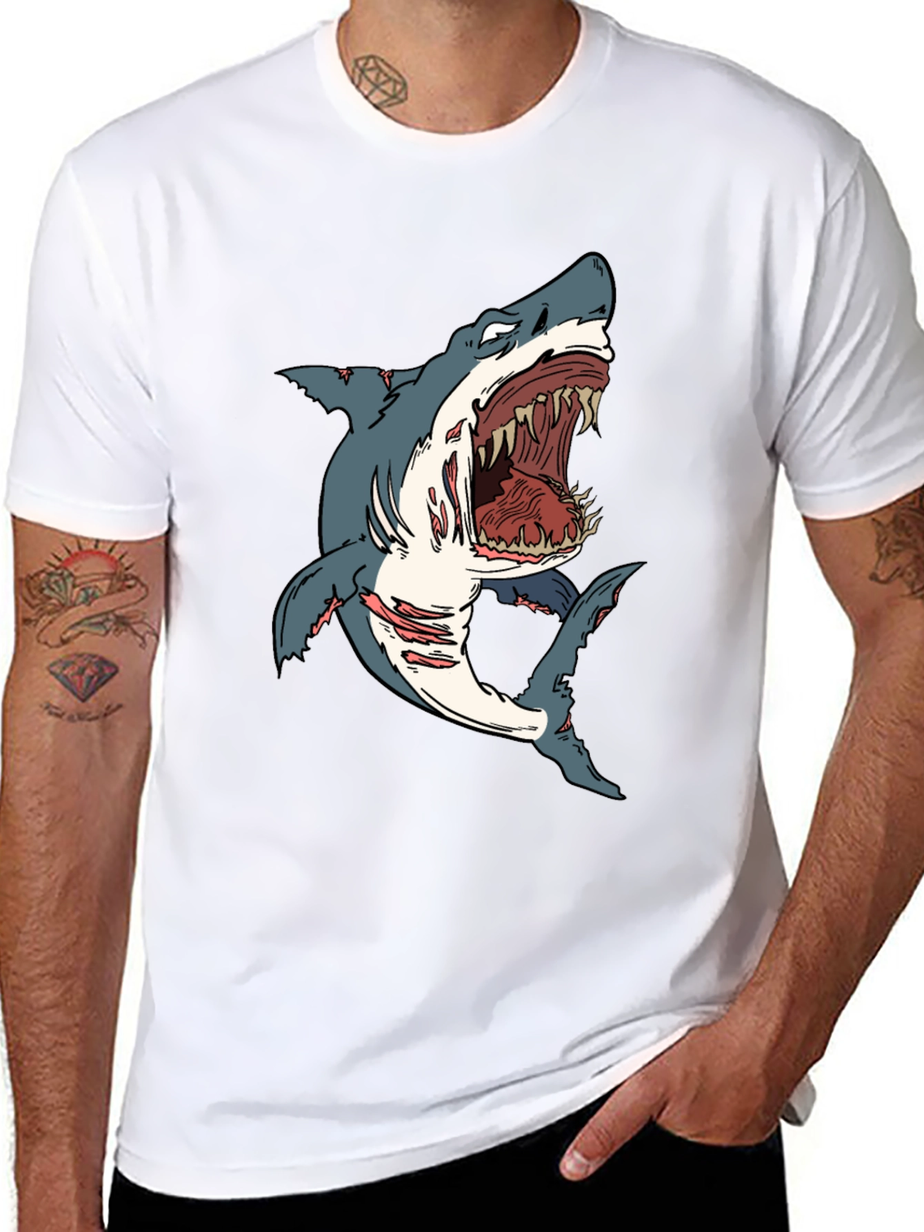 Shark Graphic Black T-Shirt