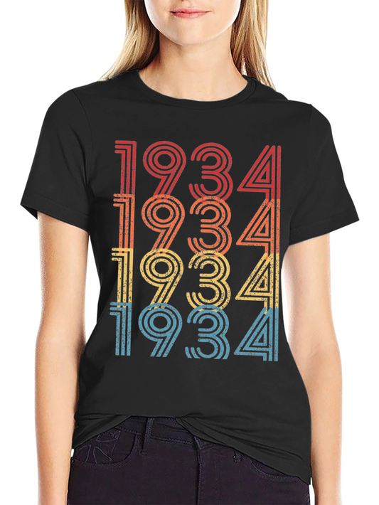 Retro 1934 T-Shirt - Vintage Style Birthday Tee