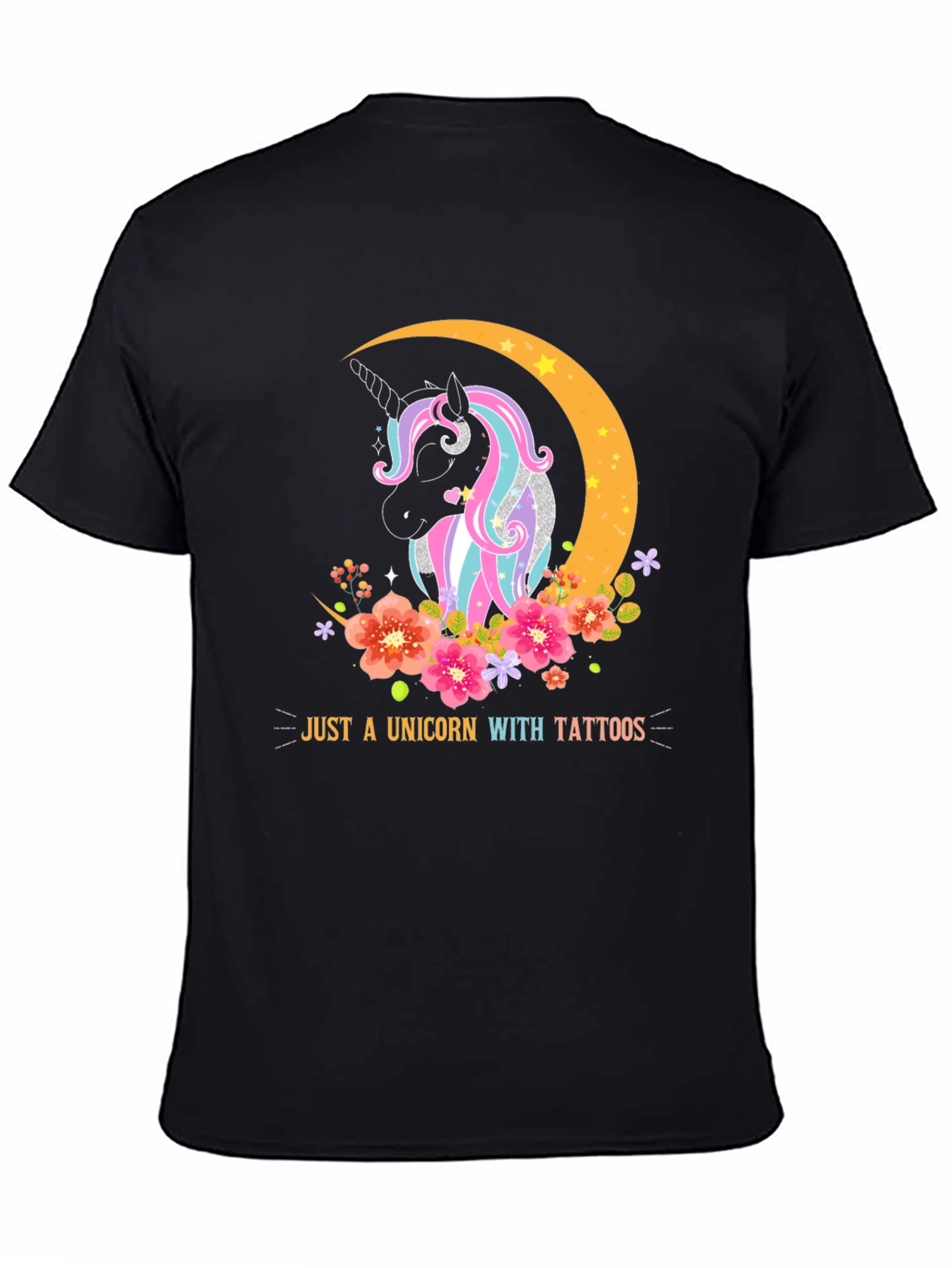Unicorn with Tattoos Graphic T-Shirt
