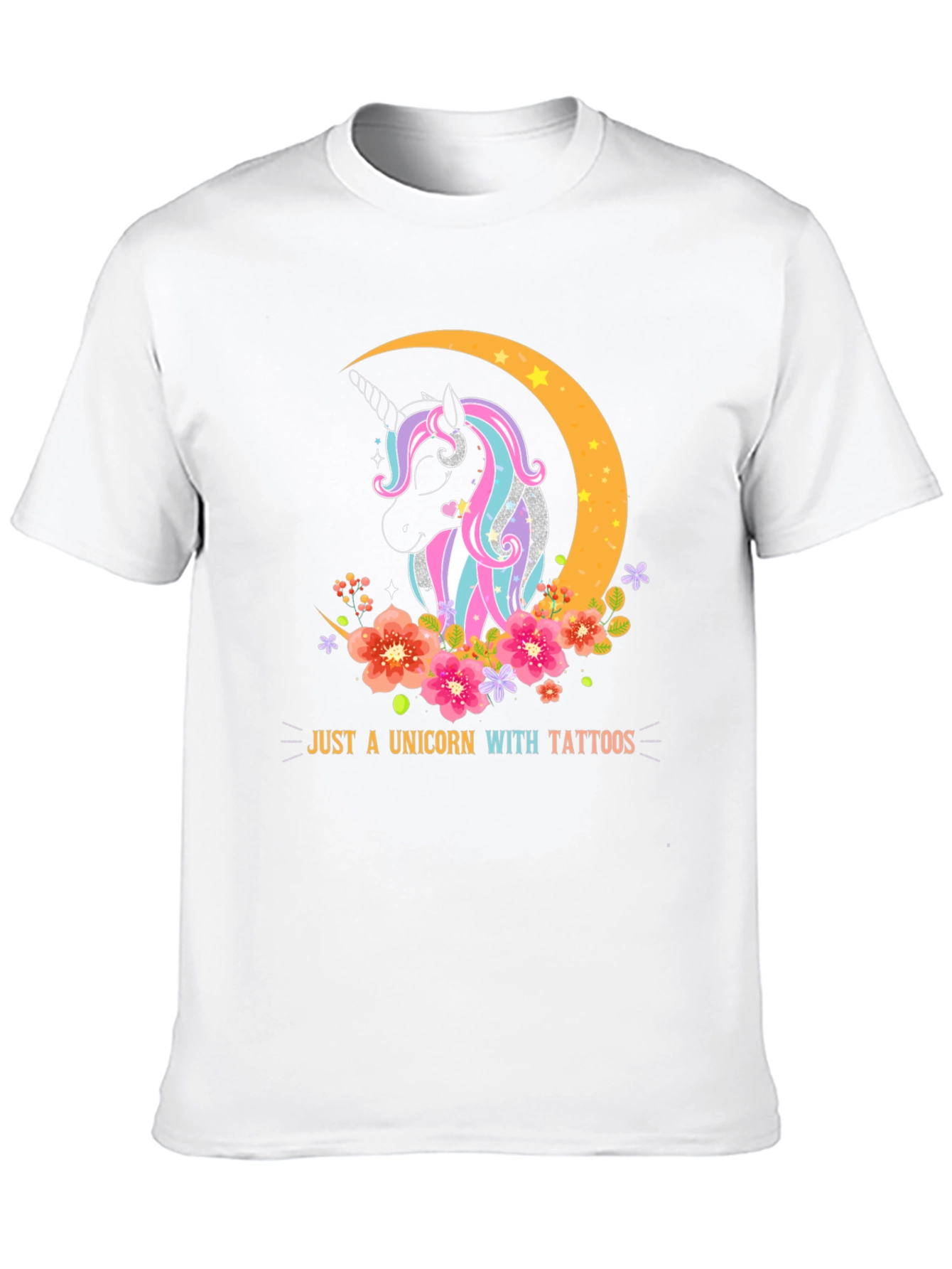 Unicorn with Tattoos Graphic T-Shirt