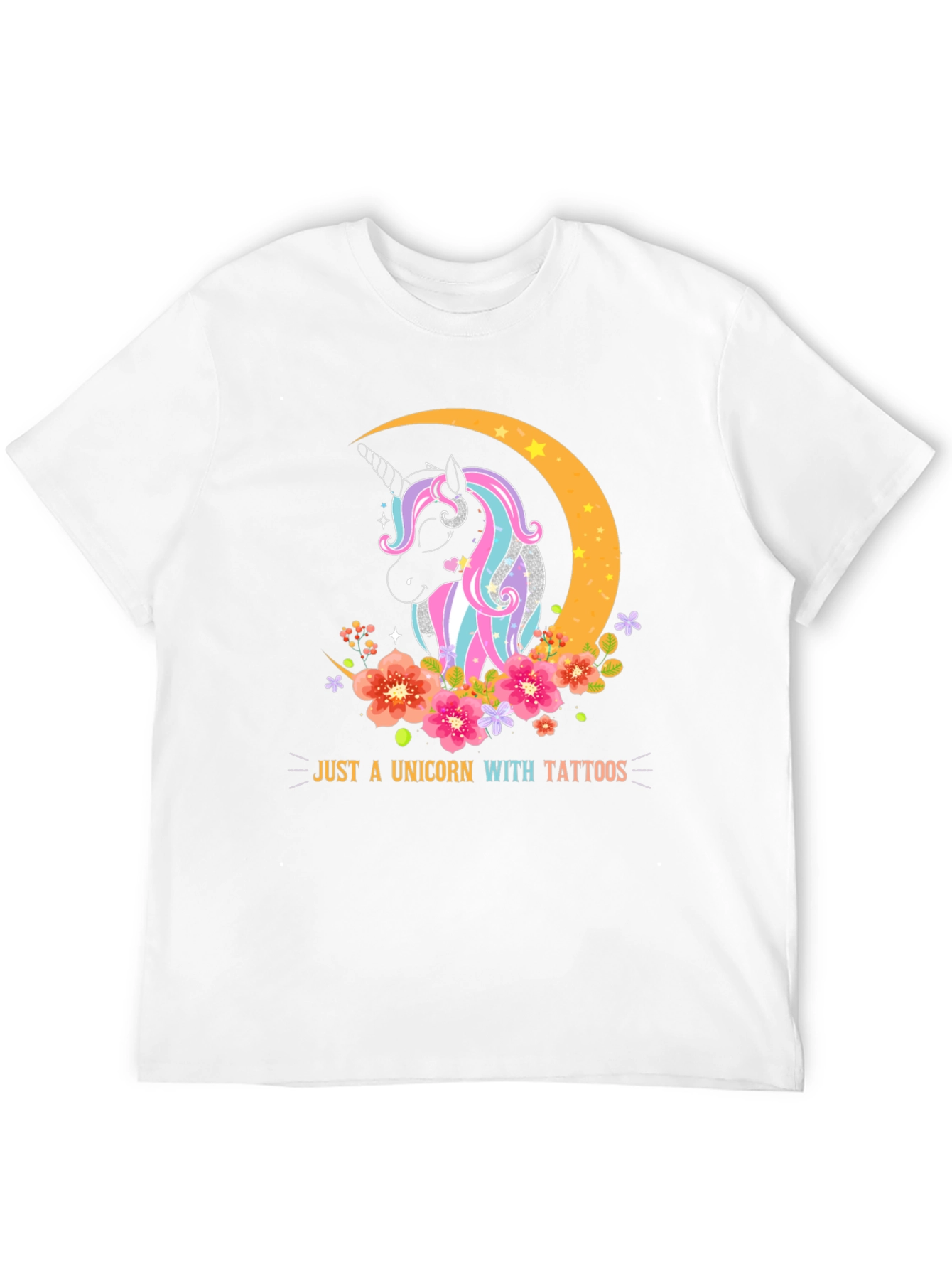 Unicorn with Tattoos Graphic T-Shirt