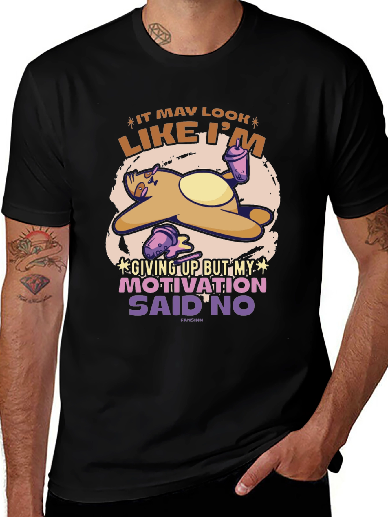 Sloth Motivation T-Shirt - Funny Graphic Tee