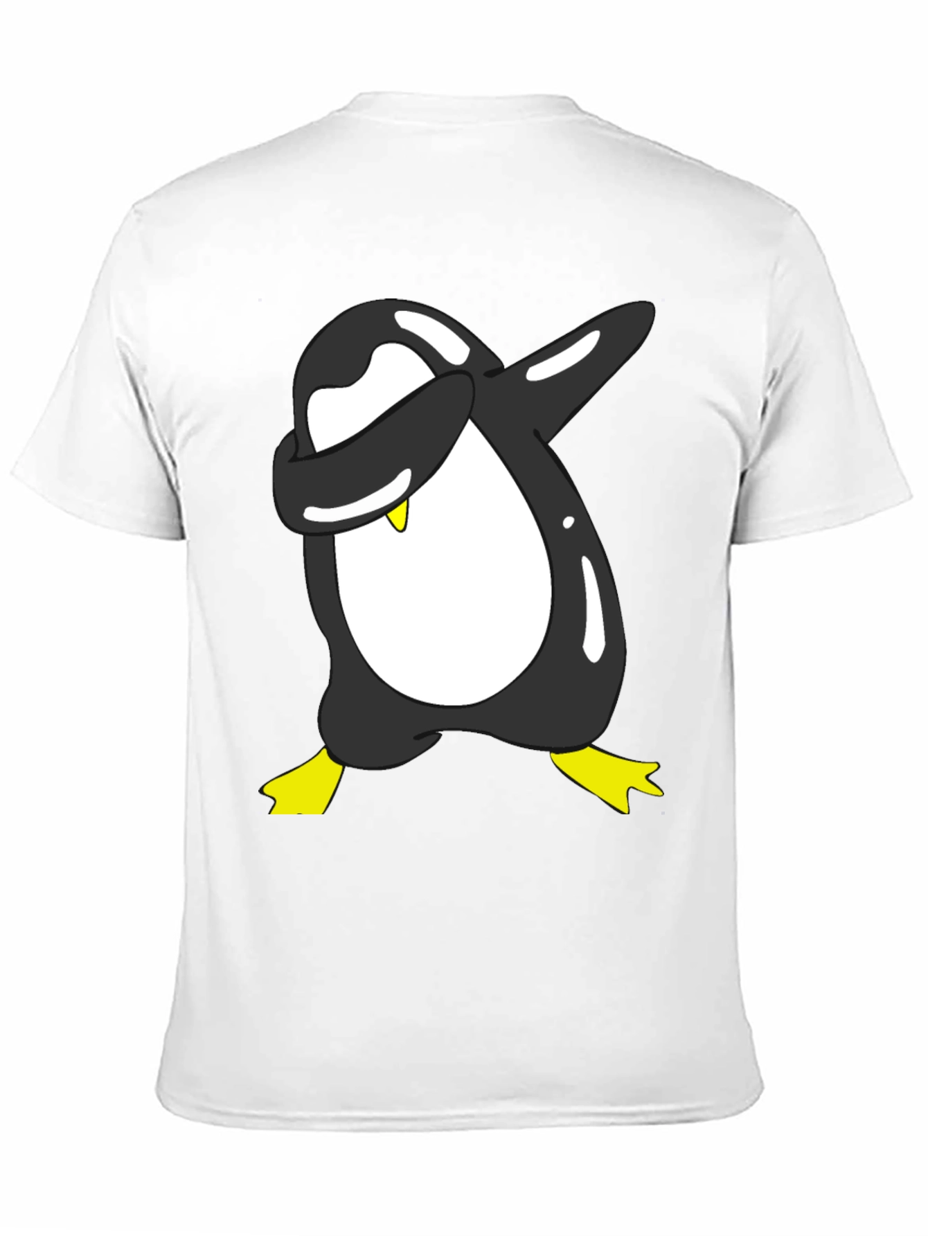 Dabbing Penguin Graphic Tee - Black Cotton Blend