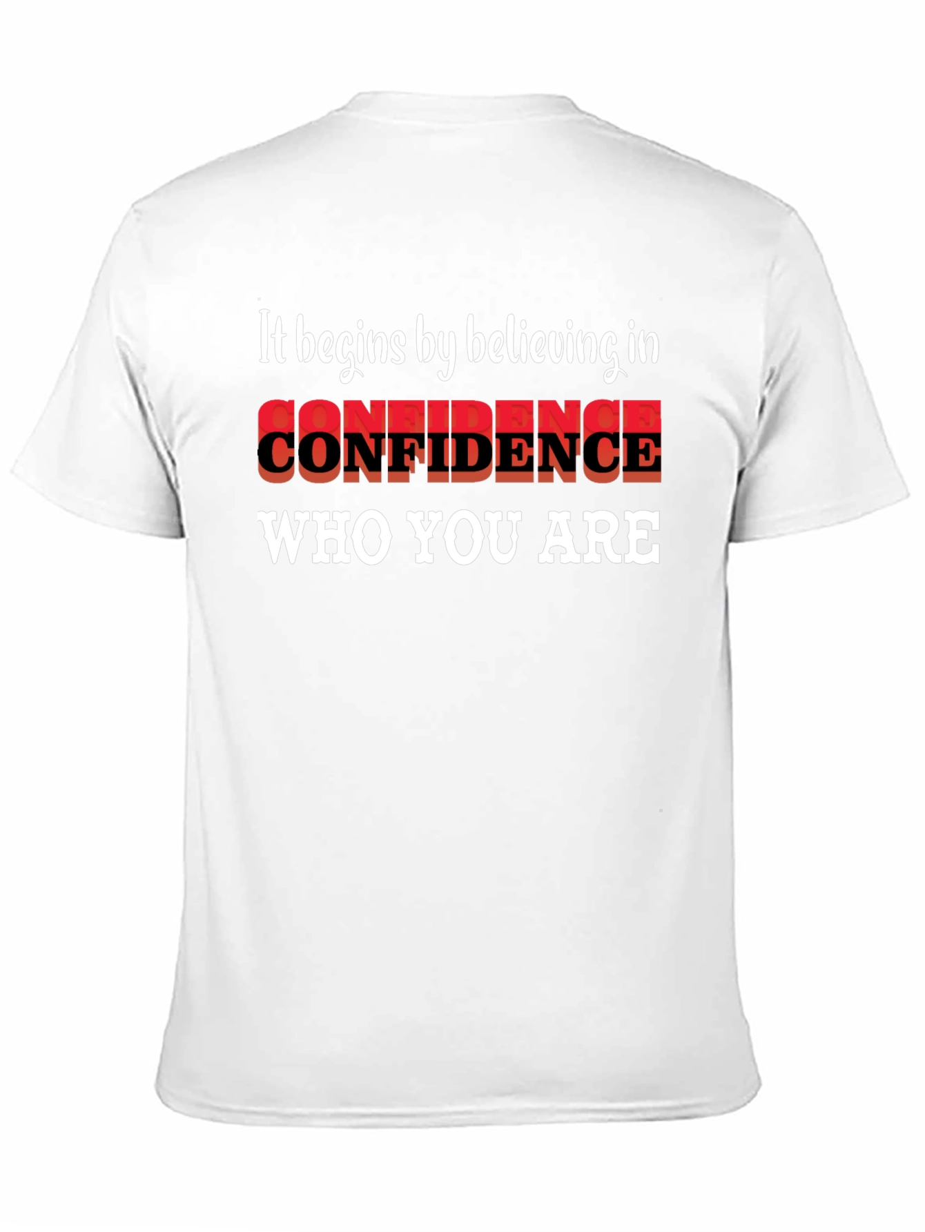 Believe in Confidence Black Graphic Tee