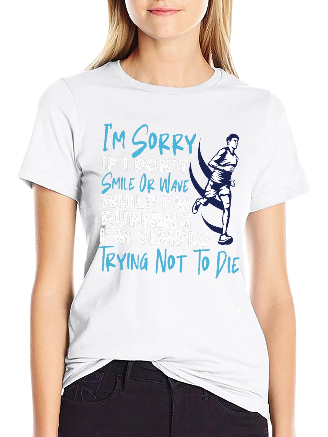 Funny Running T-Shirt - Trying Not To Die Tee