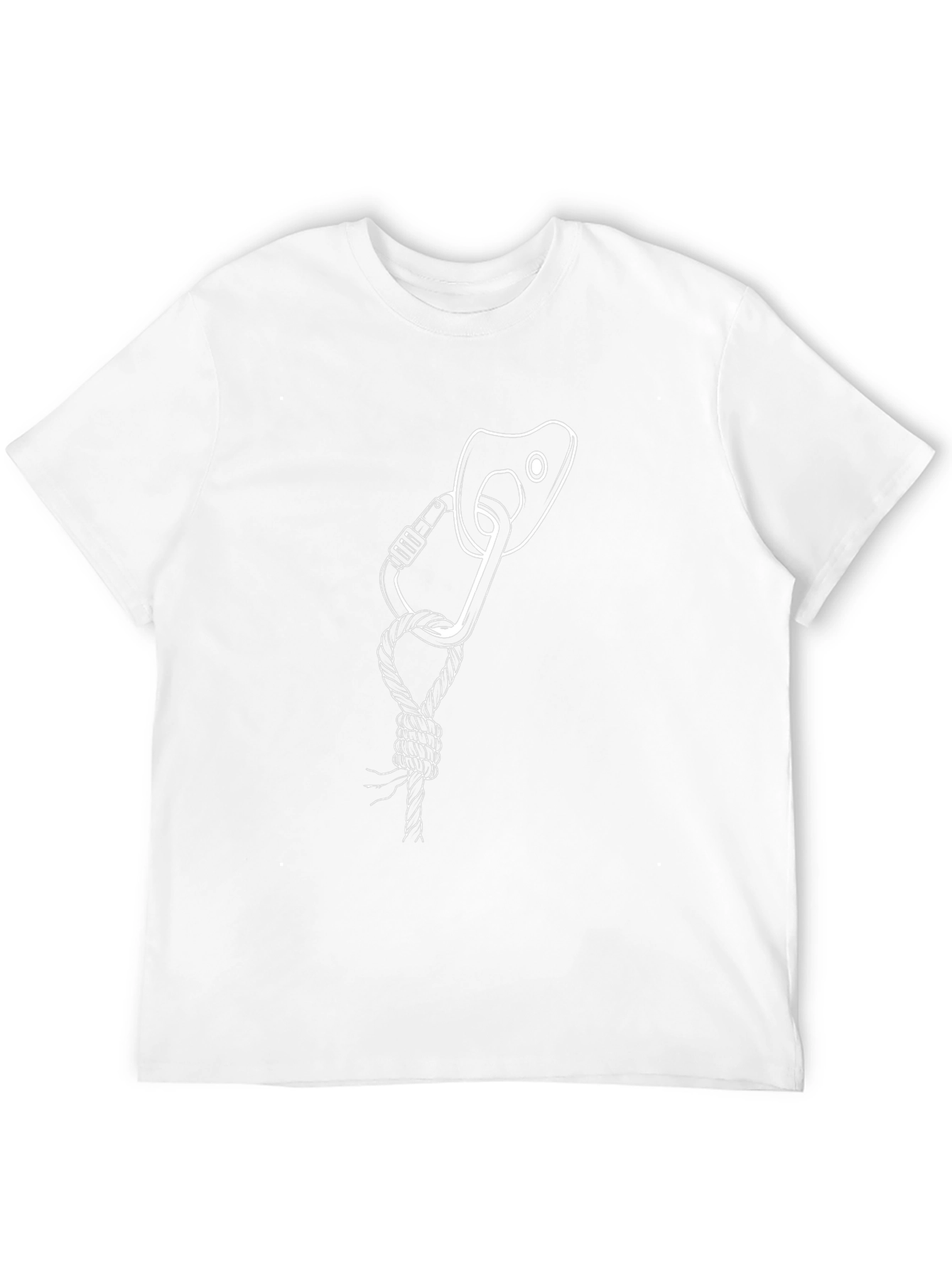 Climbing Gear Graphic Tee - Black Cotton T-Shirt