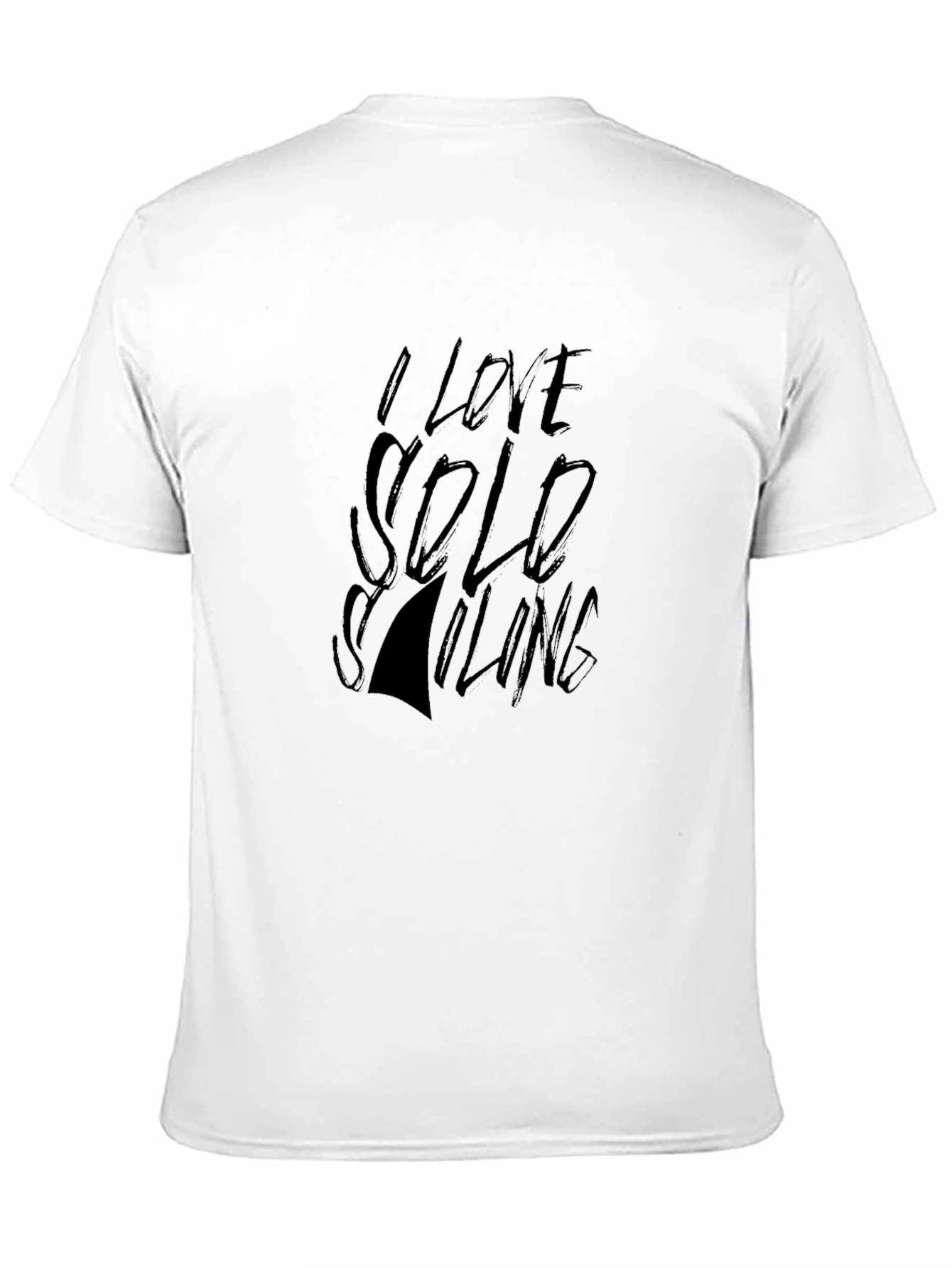 I Love Solo Sailing Black T-Shirt