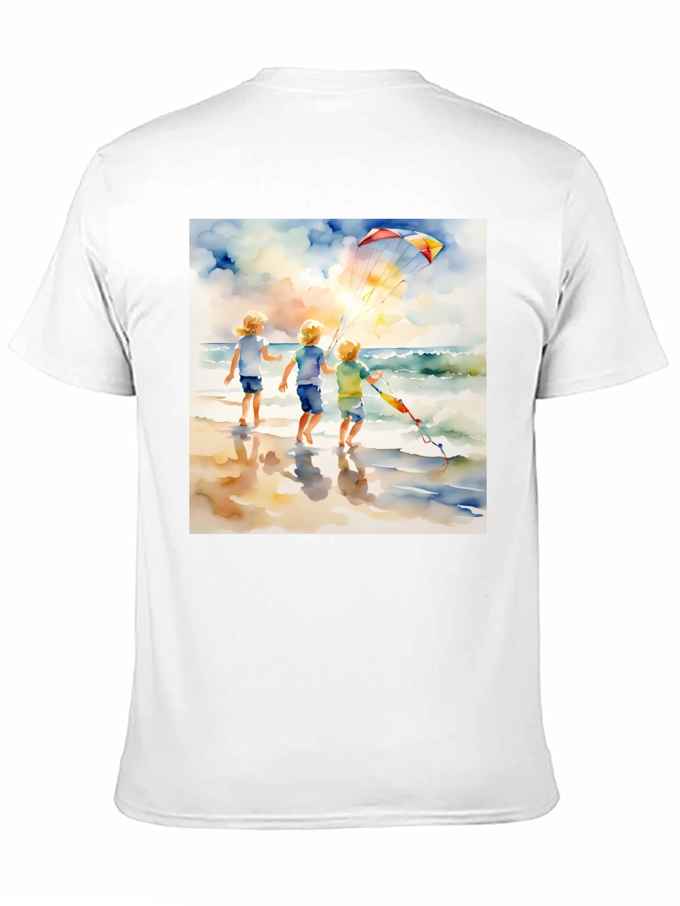 Watercolor Beach Kite T-Shirt