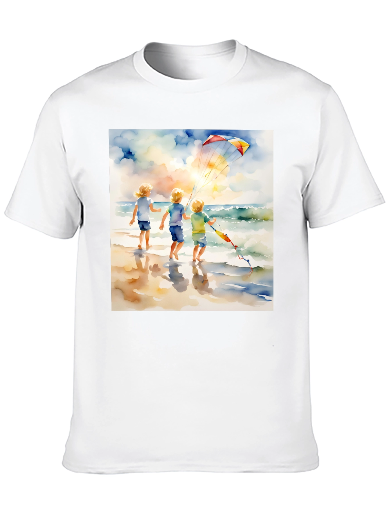 Watercolor Beach Kite T-Shirt
