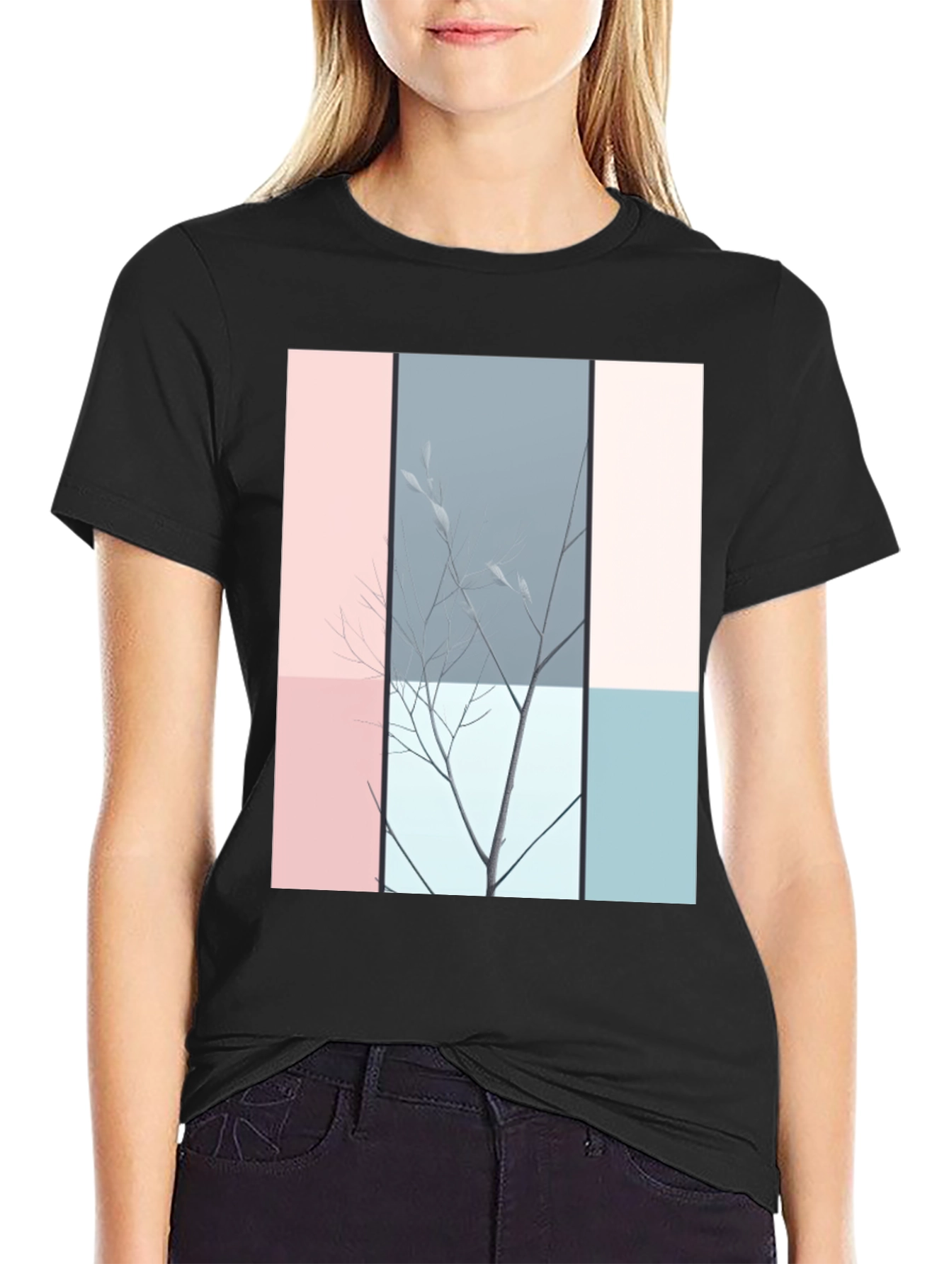 Abstract Nature Graphic T-Shirt - Modern Art Tee