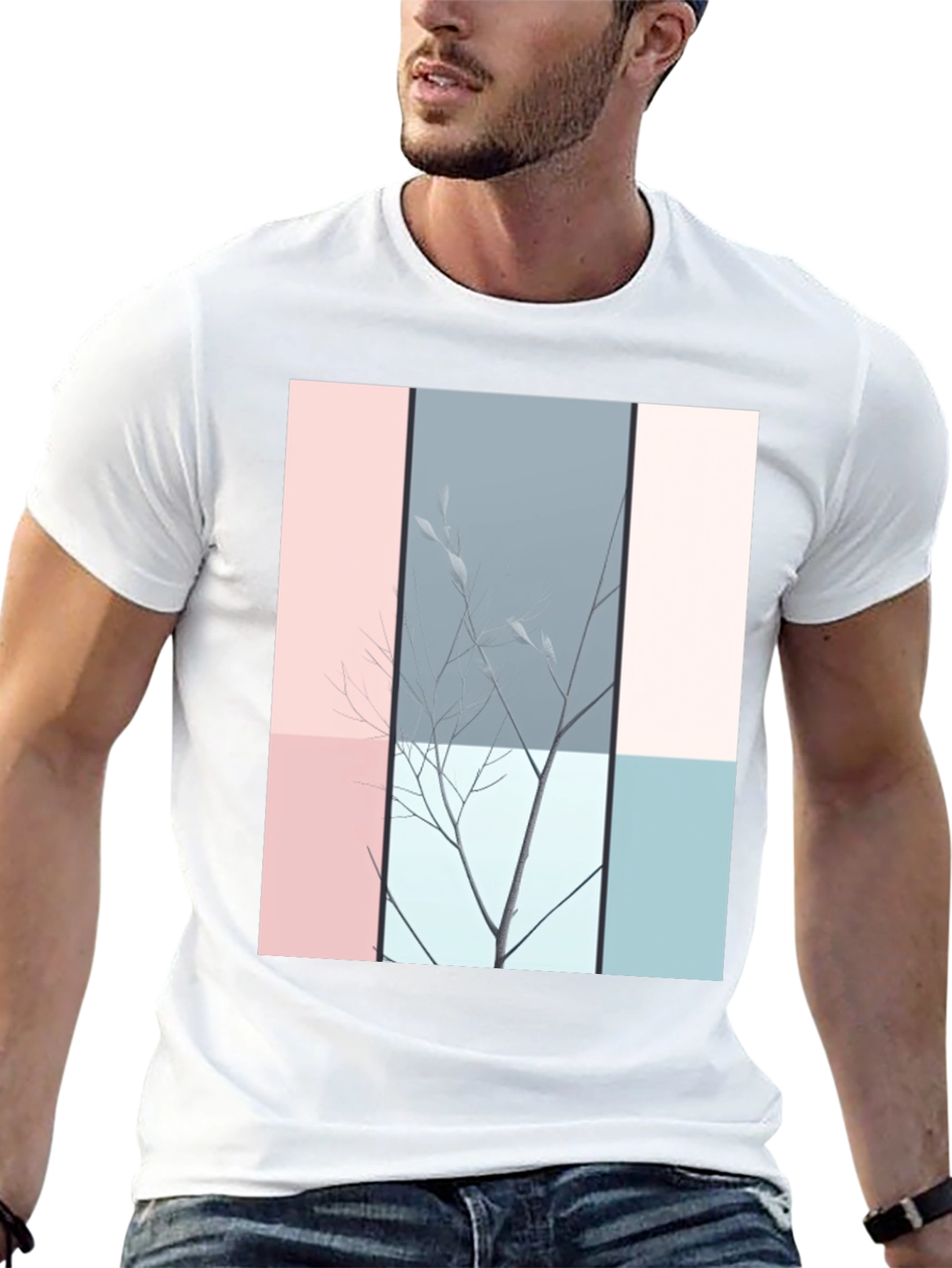 Abstract Nature Graphic T-Shirt - Modern Art Tee