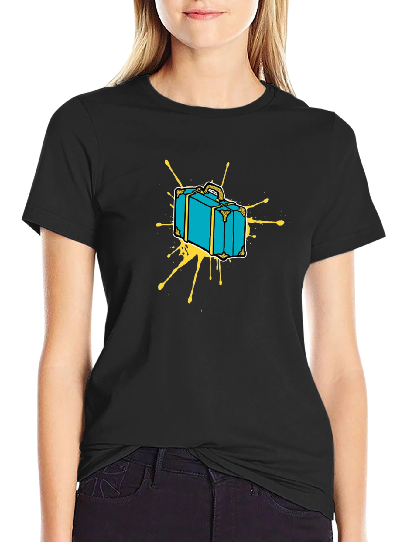Retro Suitcase Graphic Tee - Travel in Style