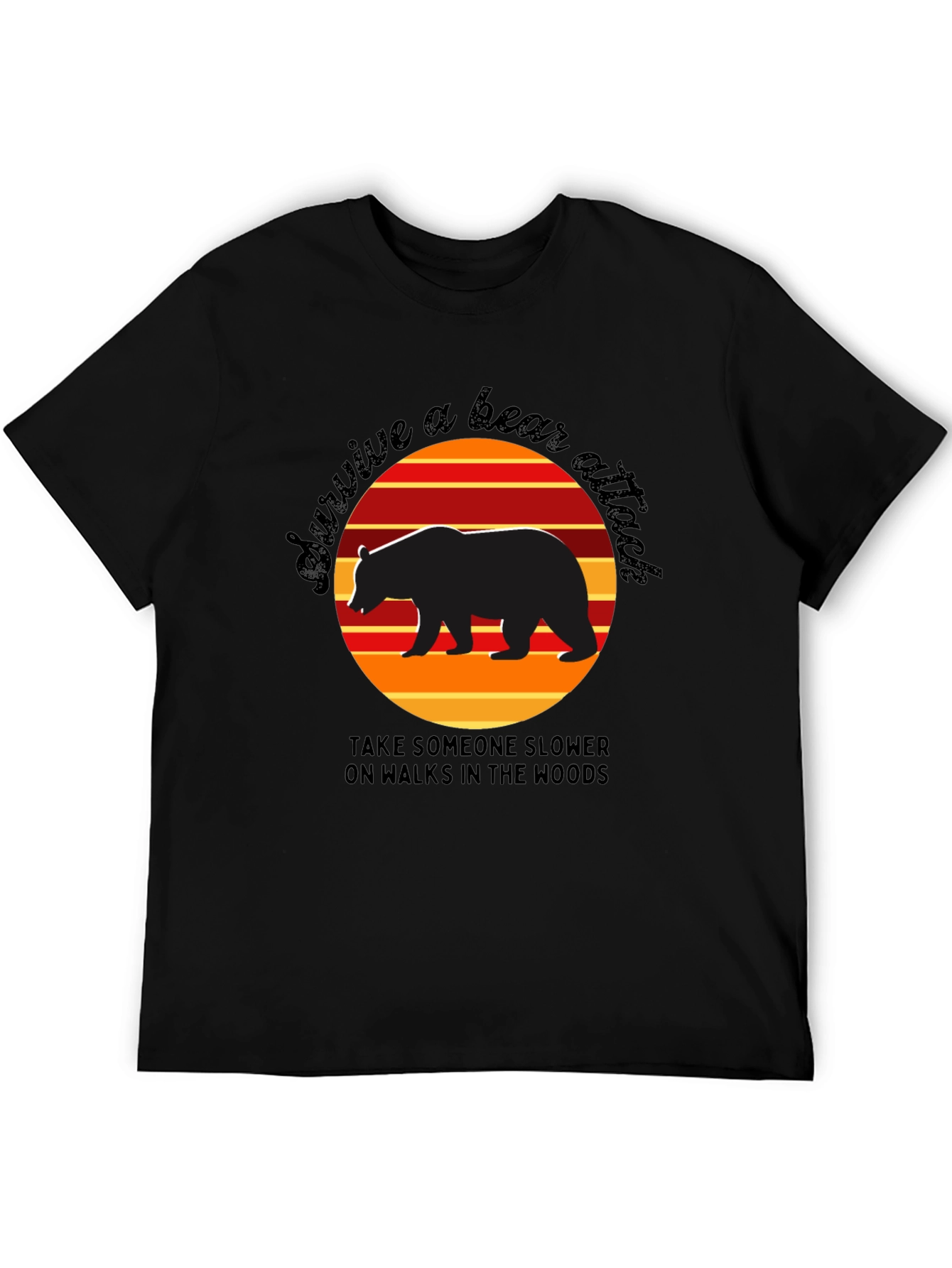 Survive a Bear Attack T-Shirt Funny Graphic Tee